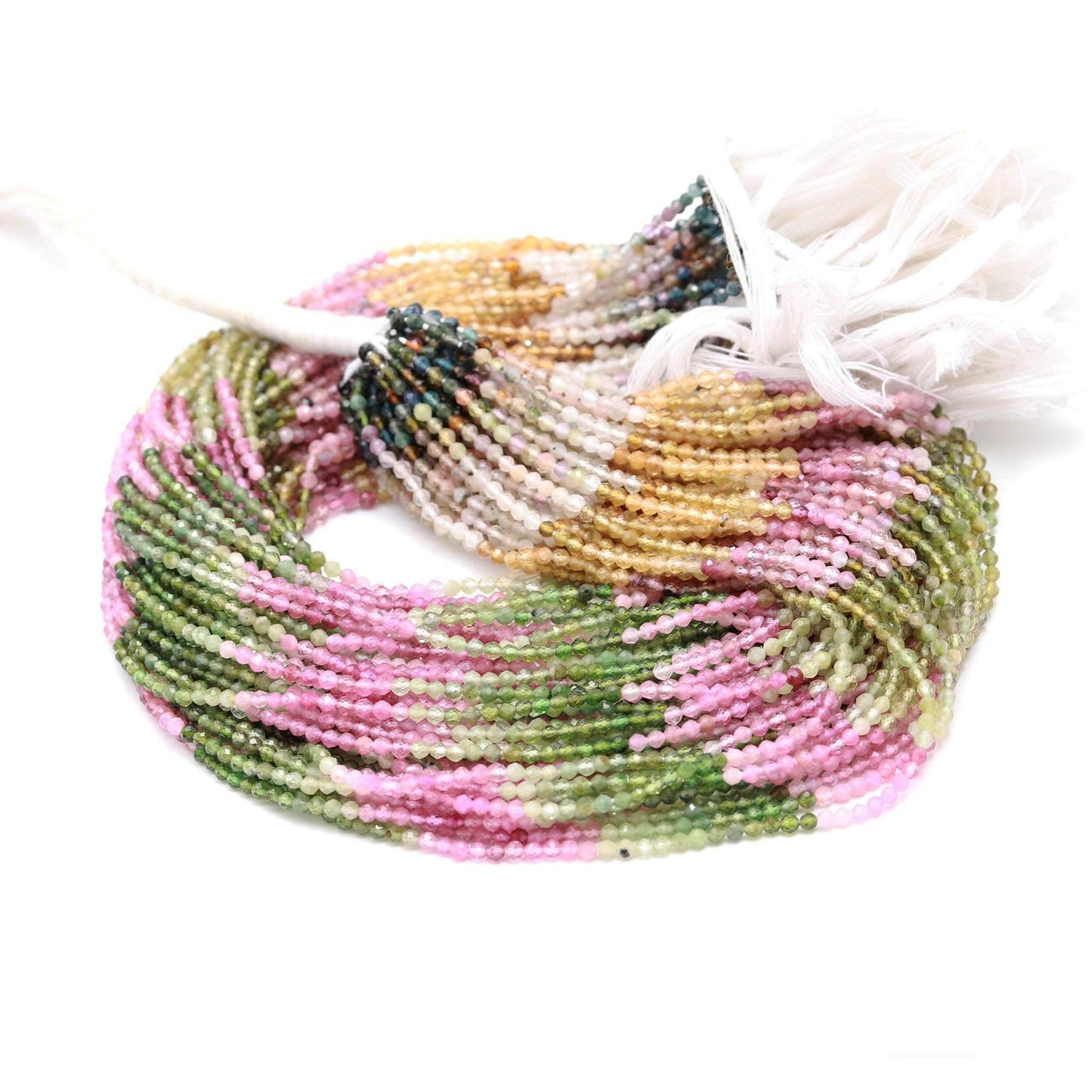 Multi Tourmaline Faceted Round Beads Super Quality Natural Multi Tourmaline Round Beads 2.40 MM Tourmaline Beads for Jewelry Making Craft