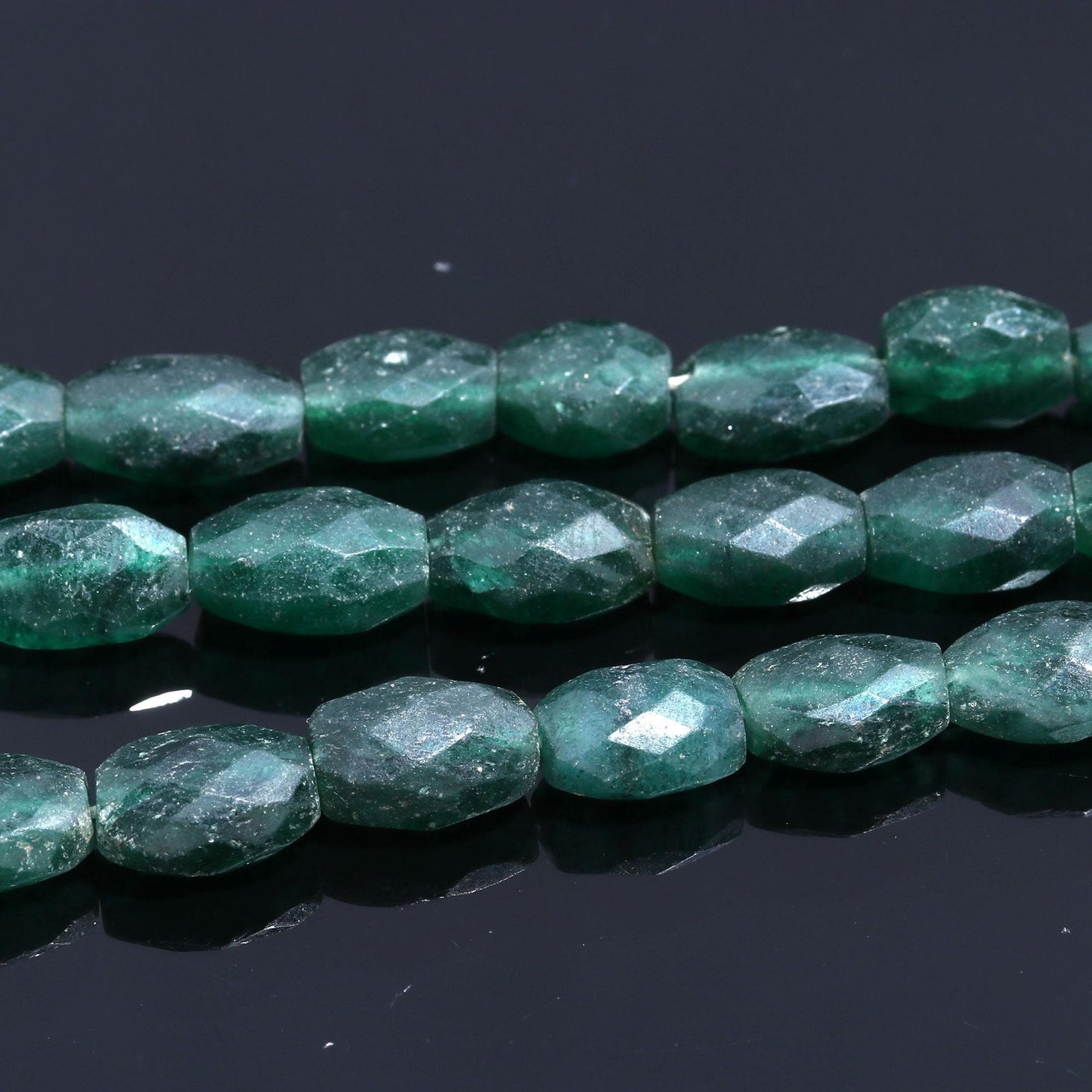 Green Aventurine Oval Shape Beads Natural Green Aventurine Faceted Gemstone Beads for Designer Jewelry Necklace Earrings Bracelet Making