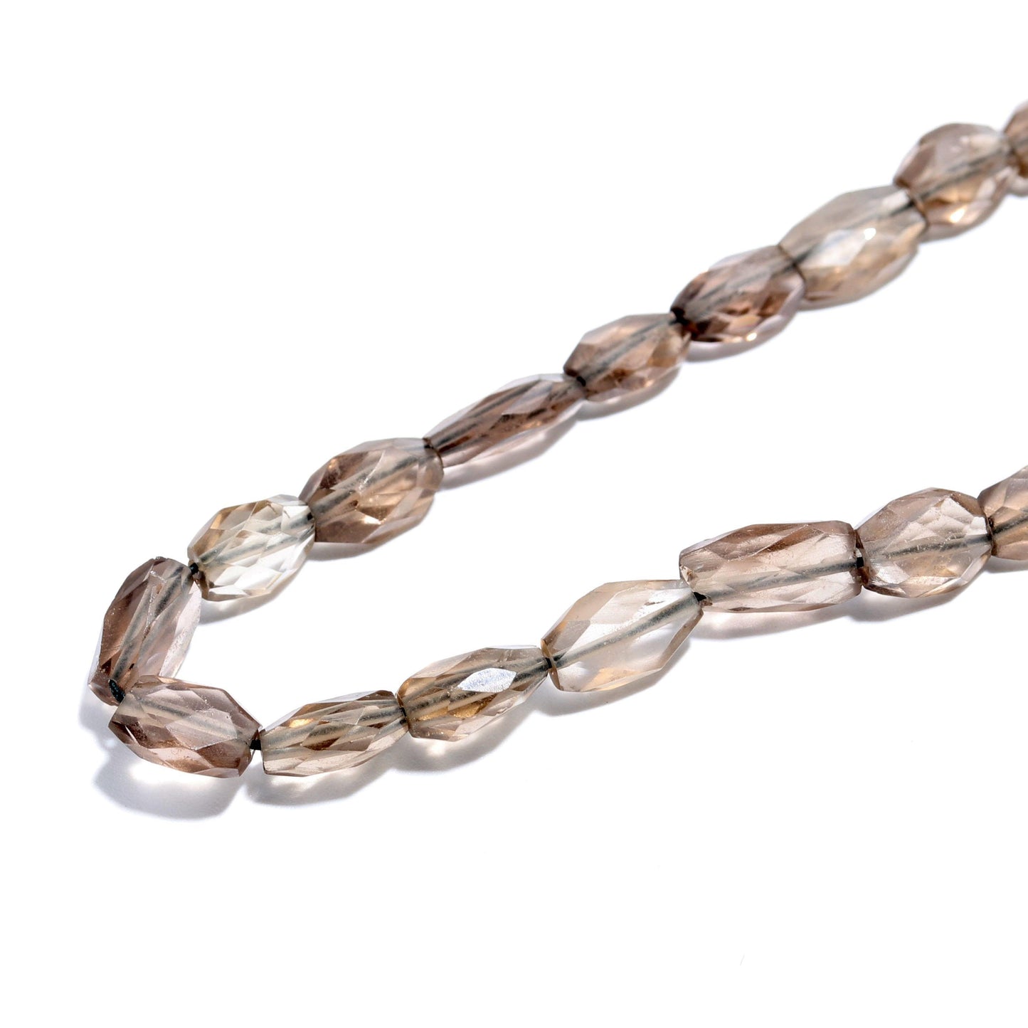 Smokey Quartz Beads Natural Smokey Oval Shape Faceted Gemstone Beads for Designer Jewelry Necklace Making