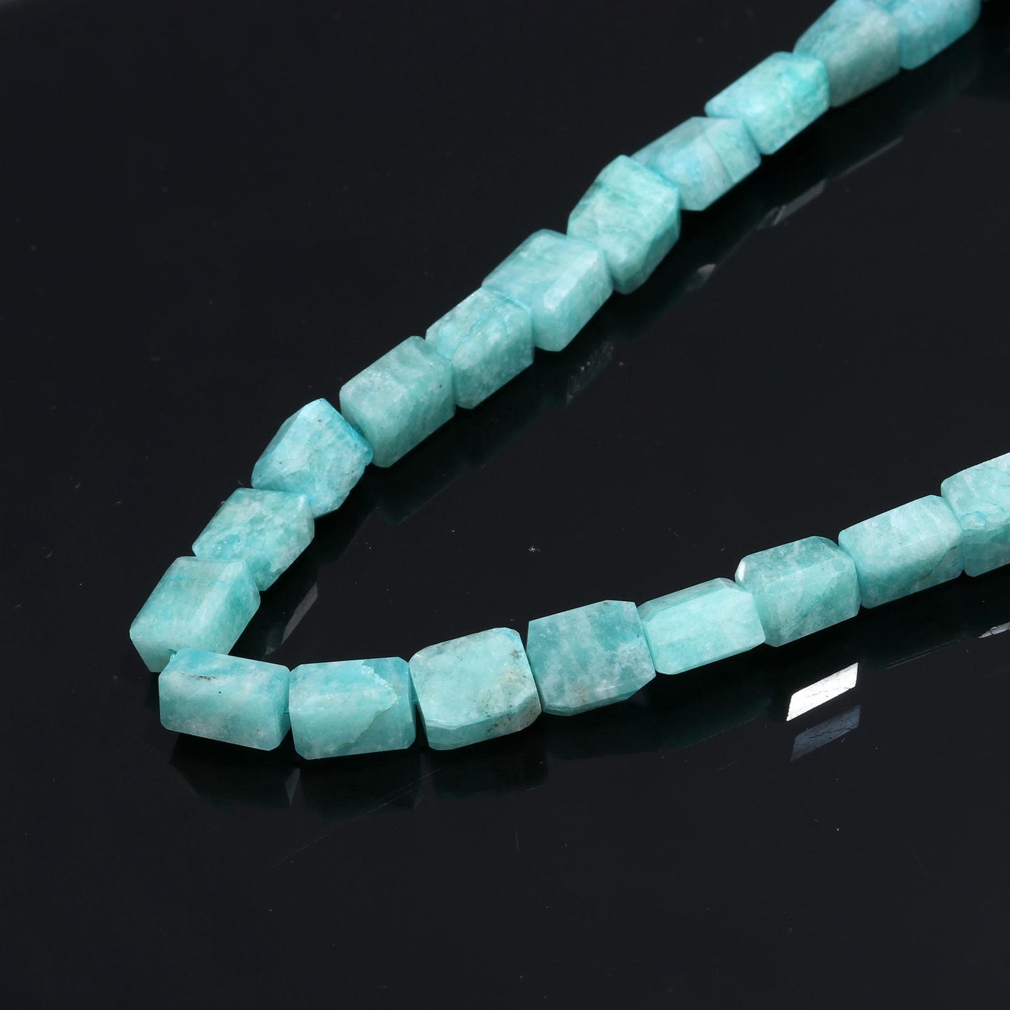 Amazonite Faceted Tumble Beads Natural Amazonite Faceted Gemstone Nuggets Beads for Designer Jewelry Necklace Pendant Earrings Making Craft