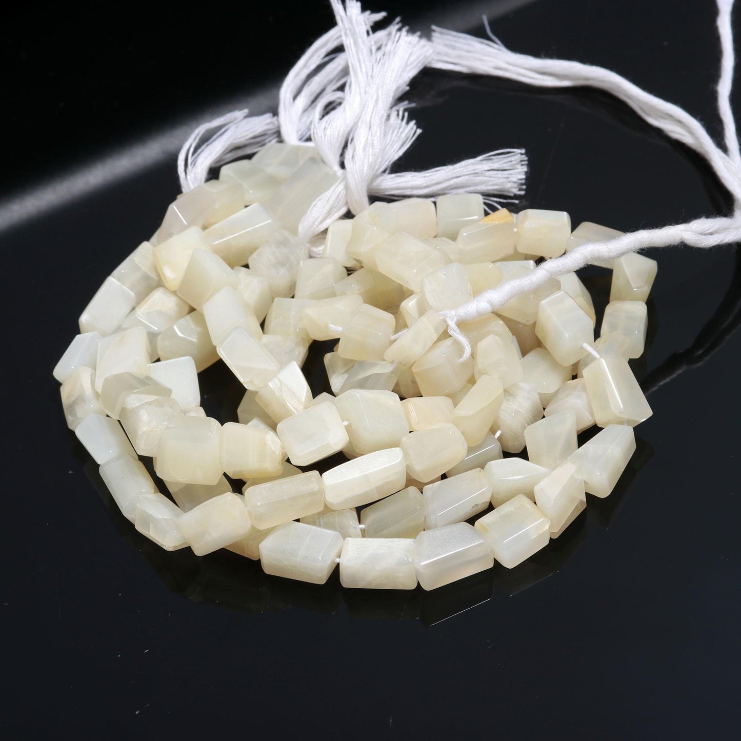 White Moonstone Faceted Tumble Beads Natural White Moonstone Gemstone Nuggets Beads for Handmade Designer Jewelry Necklace Earrings Making