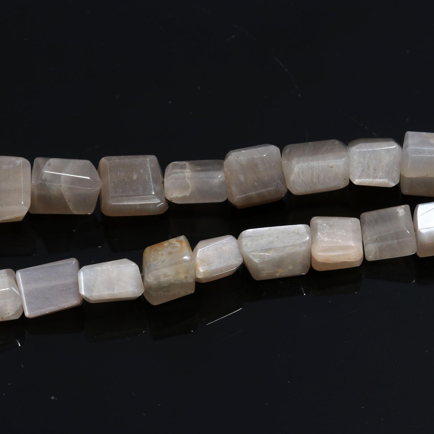 Grey Moonstone Faceted Tumble Beads Natural Grey Moonstone Gemstone Nuggets Tumble Beads for Handmade Designer Jewelry Necklace Making Craft