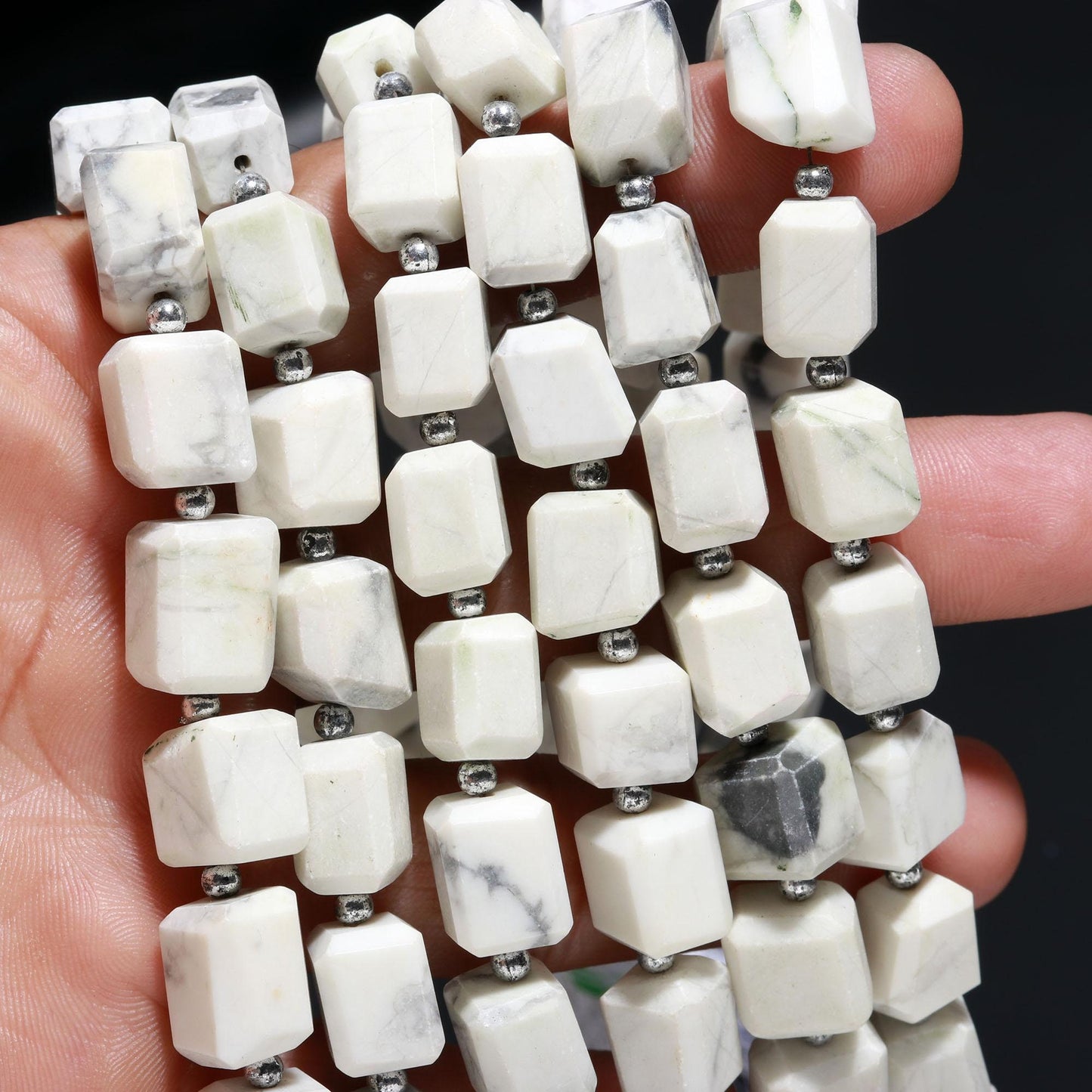 Howlite Tumble Beads Excellent Quality Natural Howlite Nuggets Beads Howlite Tumble Nuggets Beads for Designer Jewelry Making Craft Sale