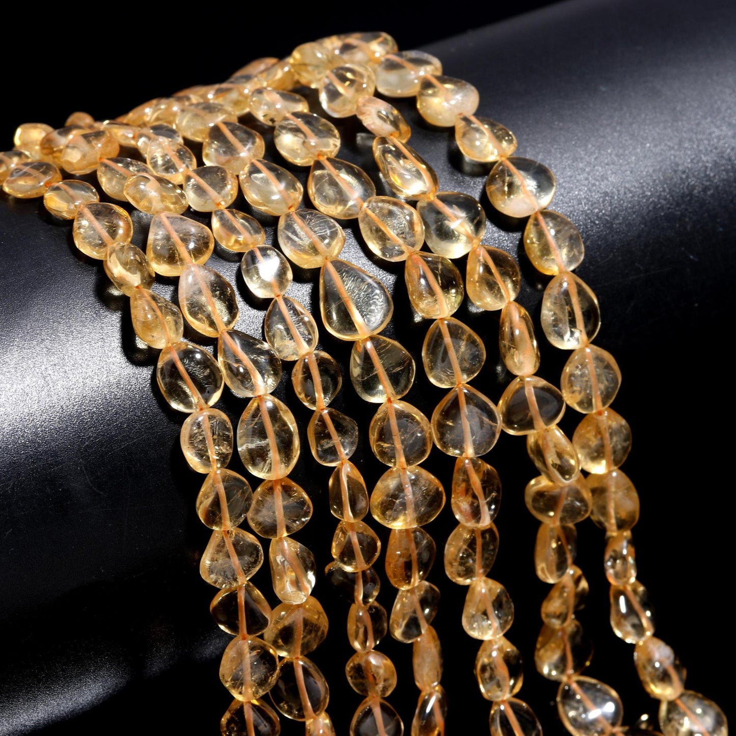 Citrine Smooth Heart Shape Beads AAA+ Natural 12" Citrine Heart Beads 7x9 MM & 9X11 MM Citrine Plain Heart Shape for Designer Jewelry Making
