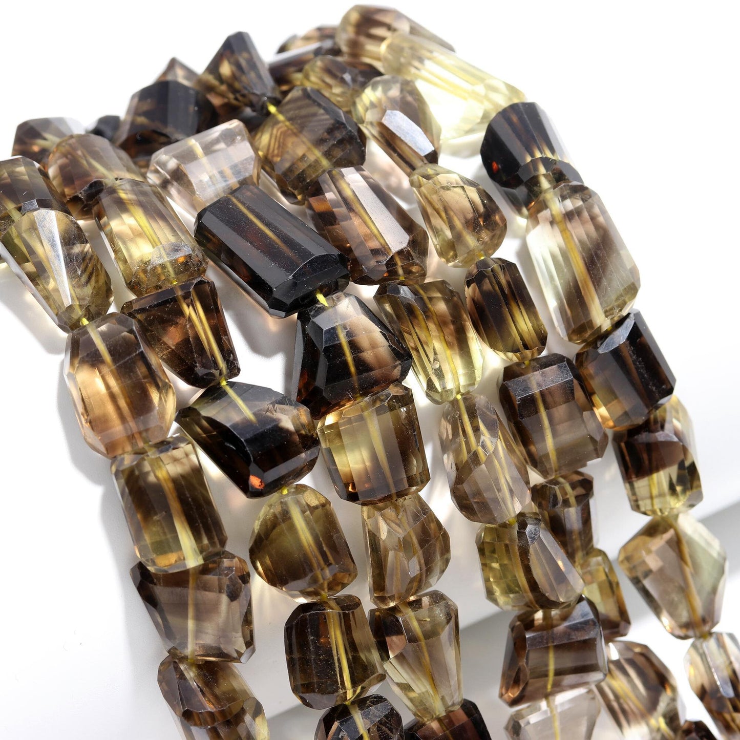 AAA Natural Bio Lemon Faceted Tumble Nuggets Beads Bio Lemon Faceted Nuggets Beads