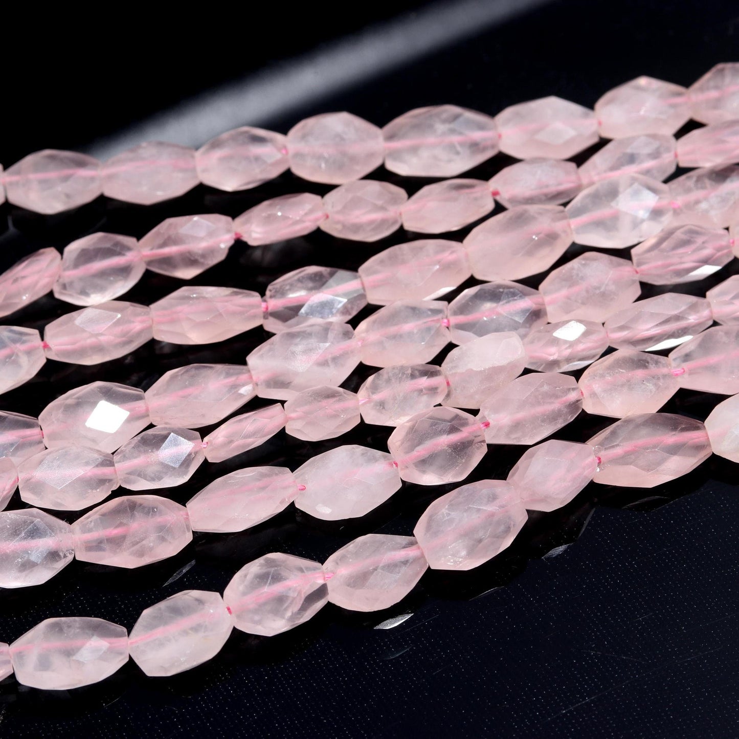 Rose Quartz Oval Shape Beads Natural Rose Quartz Oval Shape Gemstone Faceted Beads for Designer Jewelry Necklace Pendant Earrings Making
