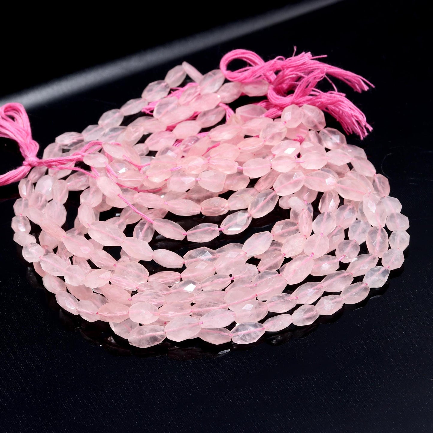 Rose Quartz Oval Shape Beads Natural Rose Quartz Oval Shape Gemstone Faceted Beads for Designer Jewelry Necklace Pendant Earrings Making