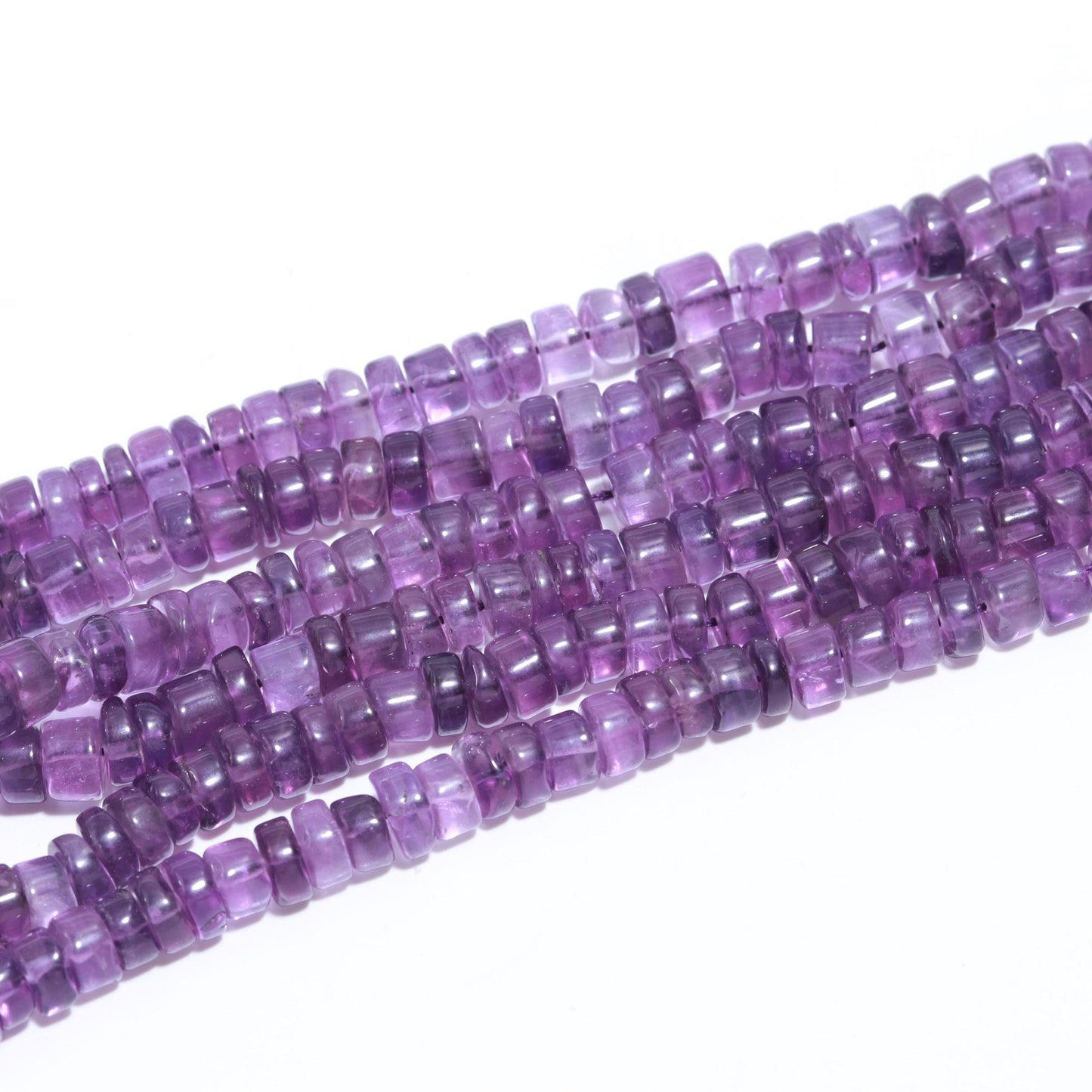 Amethyst Heishi Washer Beads Blue Amethyst Tyer Beads Amethyst Tyre Beads AAA Natural Amethyst Heishi Washer for Jewelry Making Craft