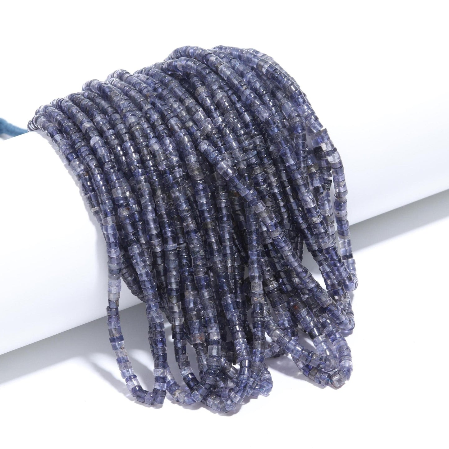 Iolite Heishi Washer Beads Excellent Quality Natural Iolite Washer Beads 16 Inch Heishi Washer Iolite Bead Wholesale Price Beads for Jewelry