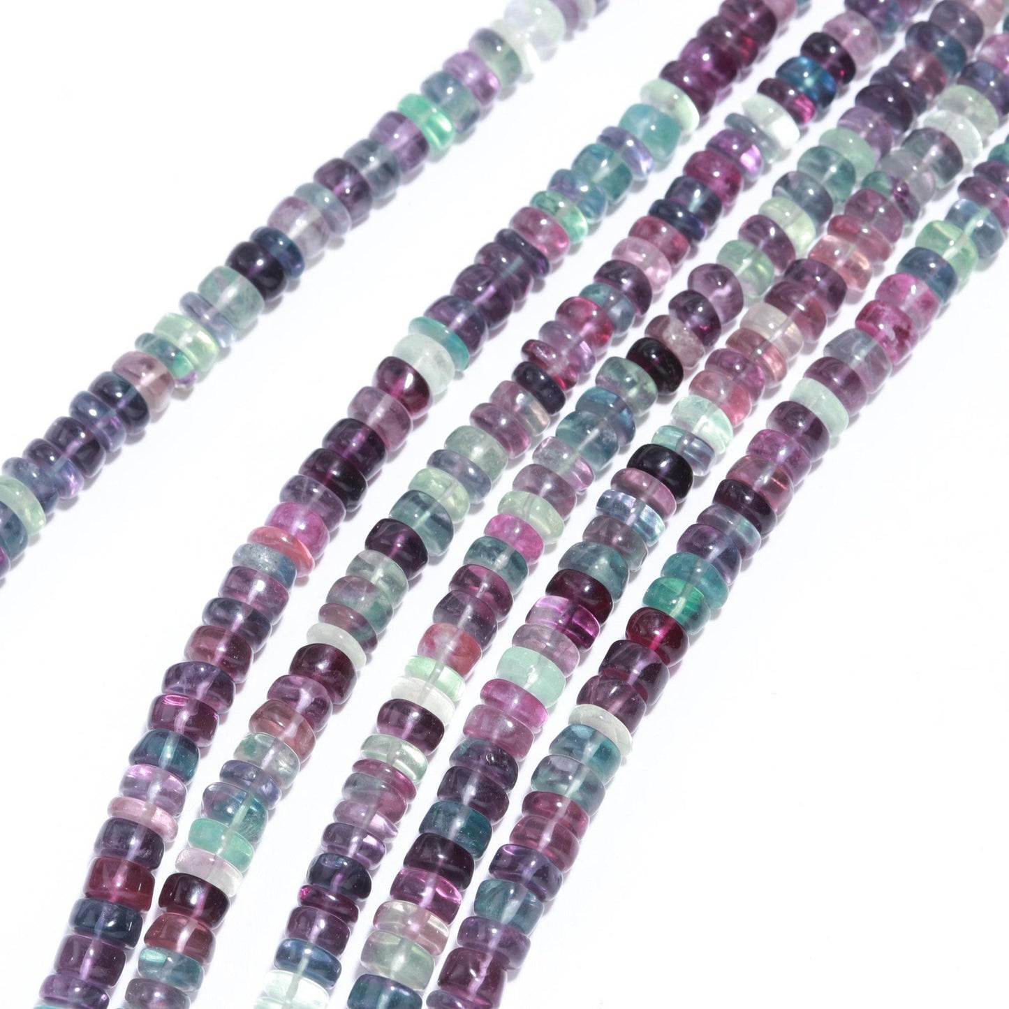 Fluorite Mix Heishi Washer Beads Natural Fluorite Mix Heishi Washer Beads AAA Quality 13 Inch Heishi Washer Fluorite Mix Beads for Jewelry