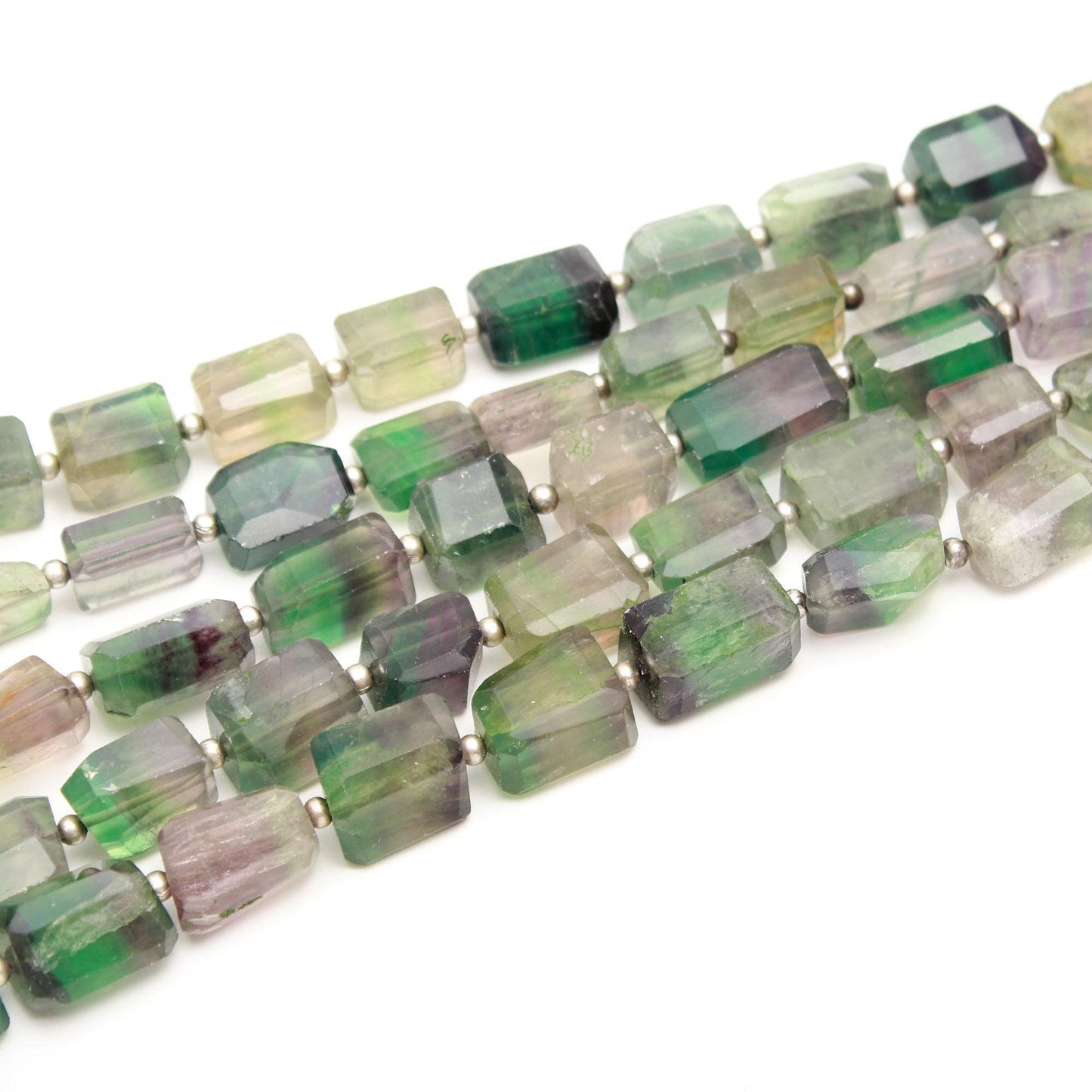 Natural Multi Fluorite Tumble 8X14 MM 9" Strand Multi Fluorite Nuggets Beads Natural Multi Fluorite Tumble for Designer Jewelry Making Craft