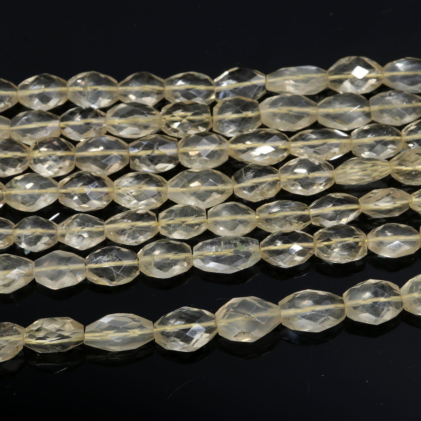 Lemon Quartz Beads Natural Lemon Quartz Oval Shape Faceted Gemstone Beads for Handmade Designer Jewelry Necklace Pendant Earrings Making