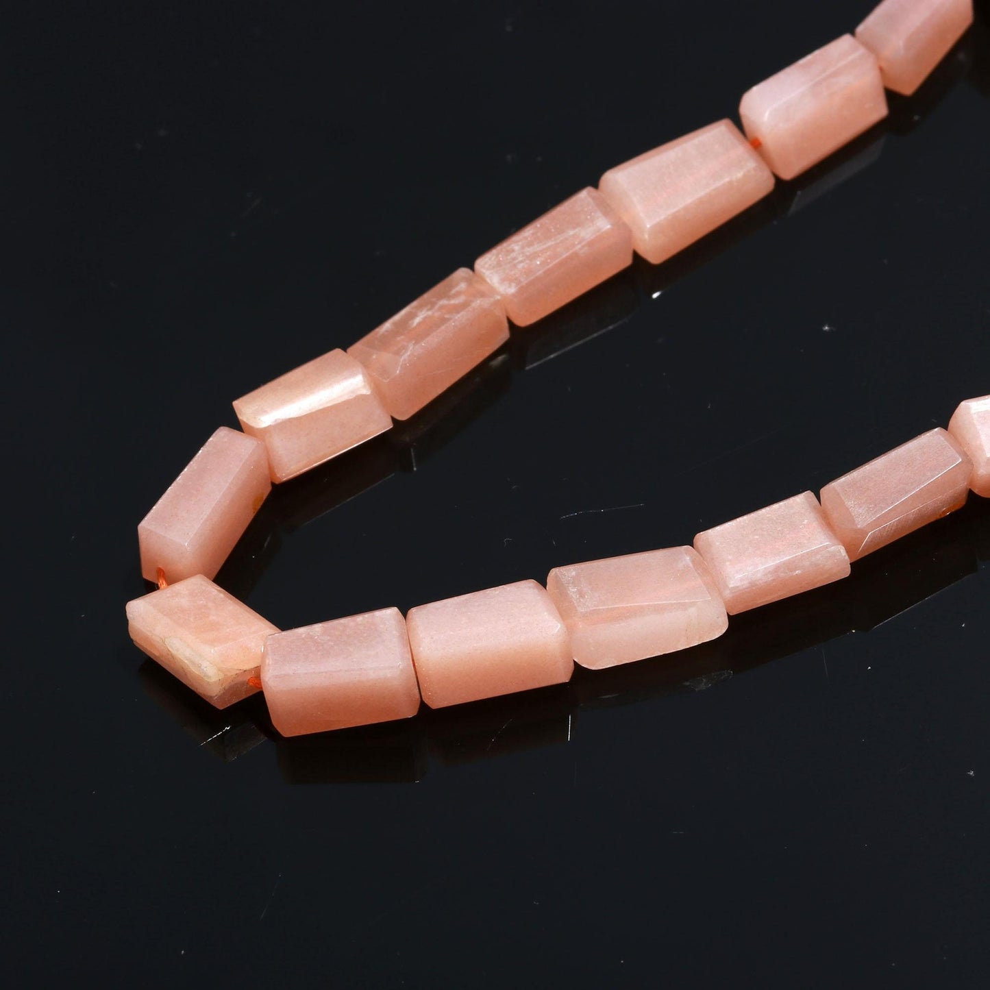 Peach Moonstone Faceted Tumble Beads Natural Peach Moonstone Gemstone Nuggets for Designer Jewelry Necklace Pendant Earrings Bracelet Making