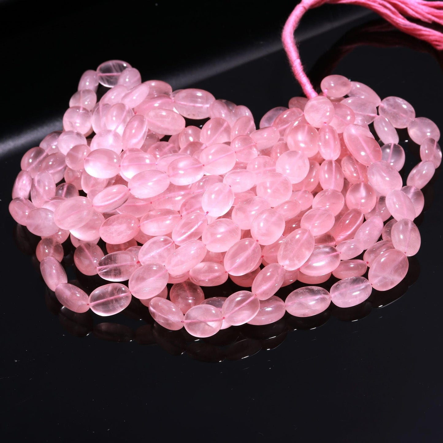Rose Quartz Smooth Oval Beads 10x12 MM Rose Quartz Oval Beads Super Quality Natural 16" Rose Quartz Plain Oval Beads for Designer Jewelry