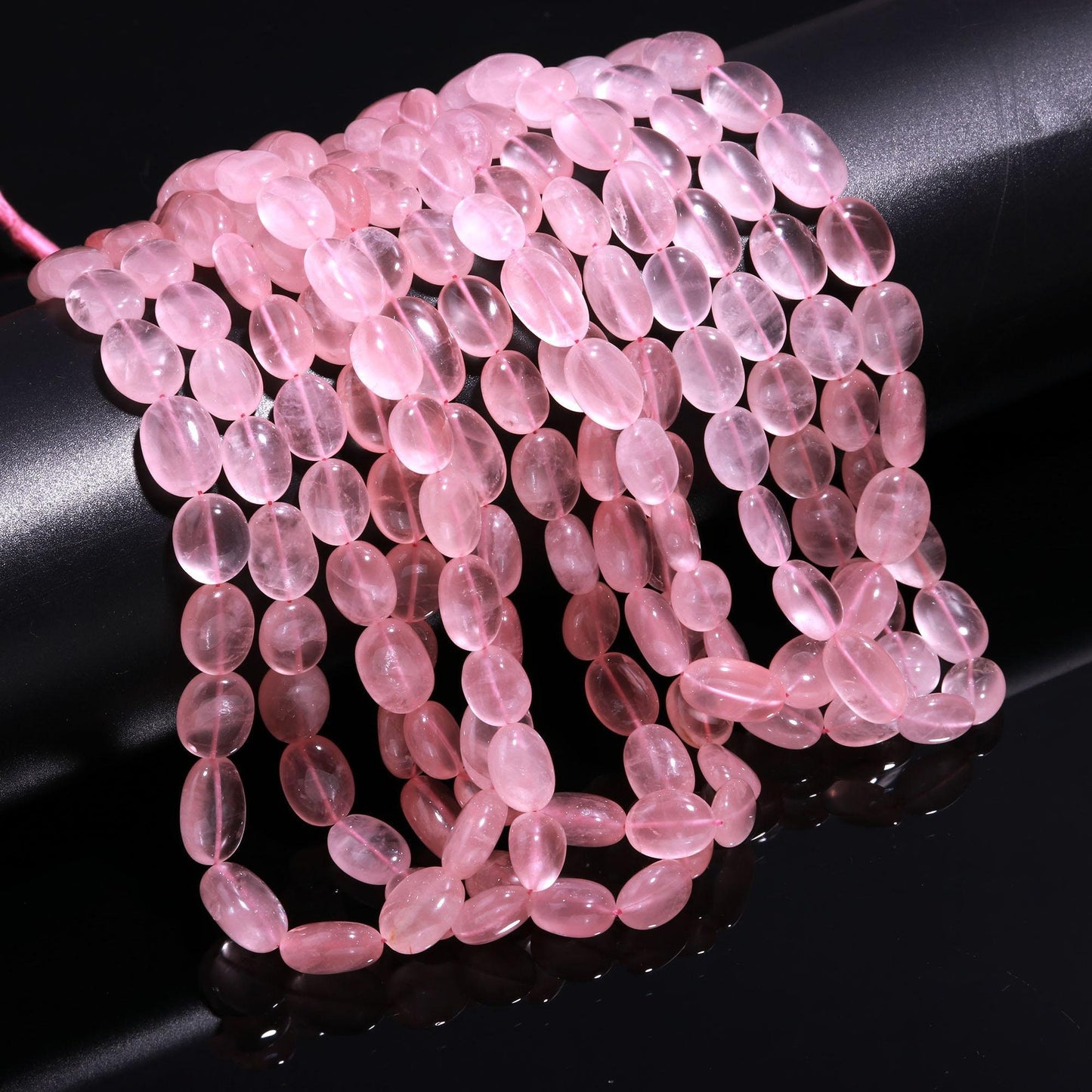 Rose Quartz Smooth Oval Beads 10x12 MM Rose Quartz Oval Beads Super Quality Natural 16" Rose Quartz Plain Oval Beads for Designer Jewelry