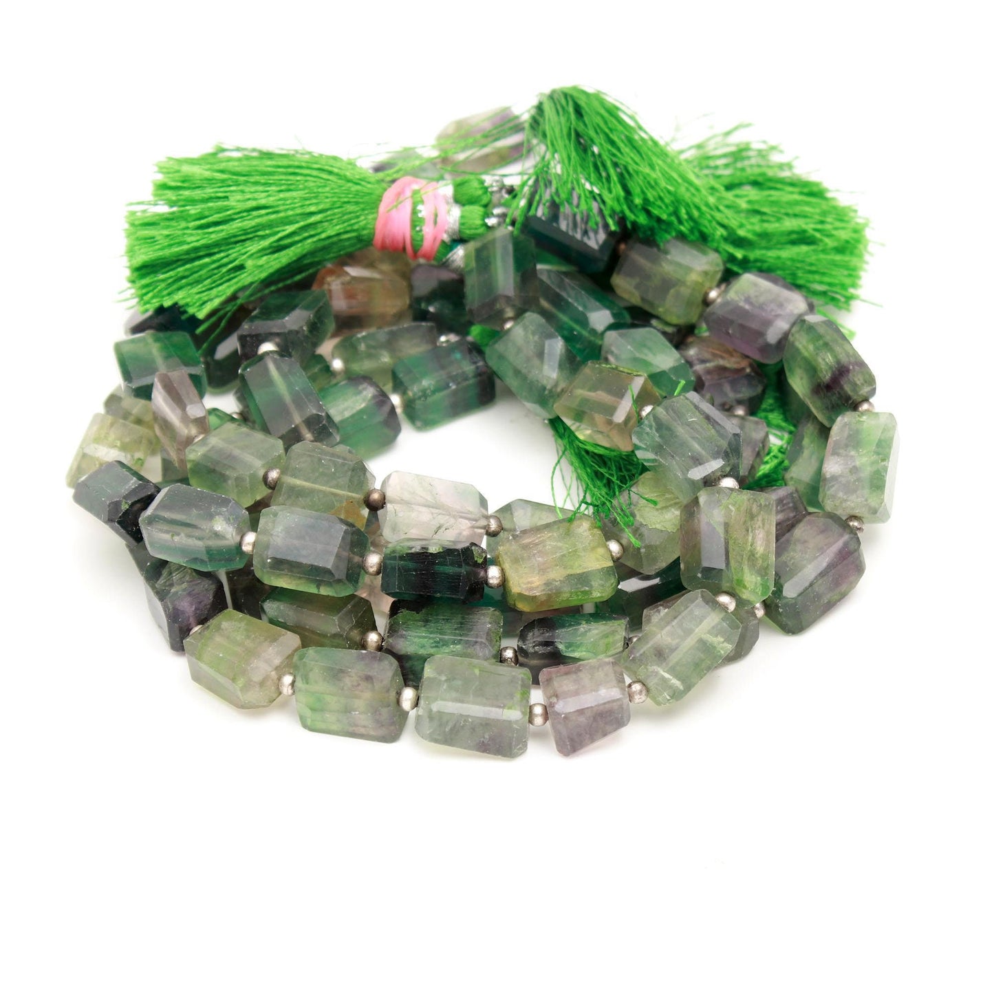 Natural Multi Fluorite Tumble 8X14 MM 9" Strand Multi Fluorite Nuggets Beads Natural Multi Fluorite Tumble for Designer Jewelry Making Craft