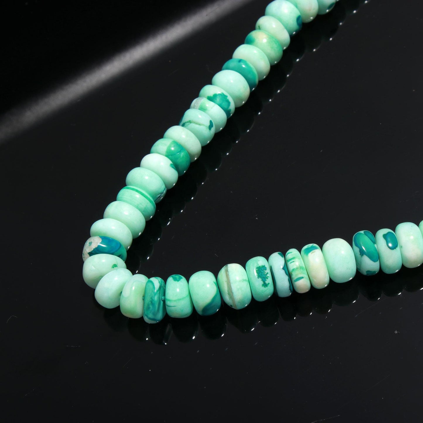 Larimar Opal Smooth Rondelle Beads Larimer Opal 9-10 MM Rondelle Gemstone Beads for Handmade Designer Jewelry Necklace Bracelet Making Craft