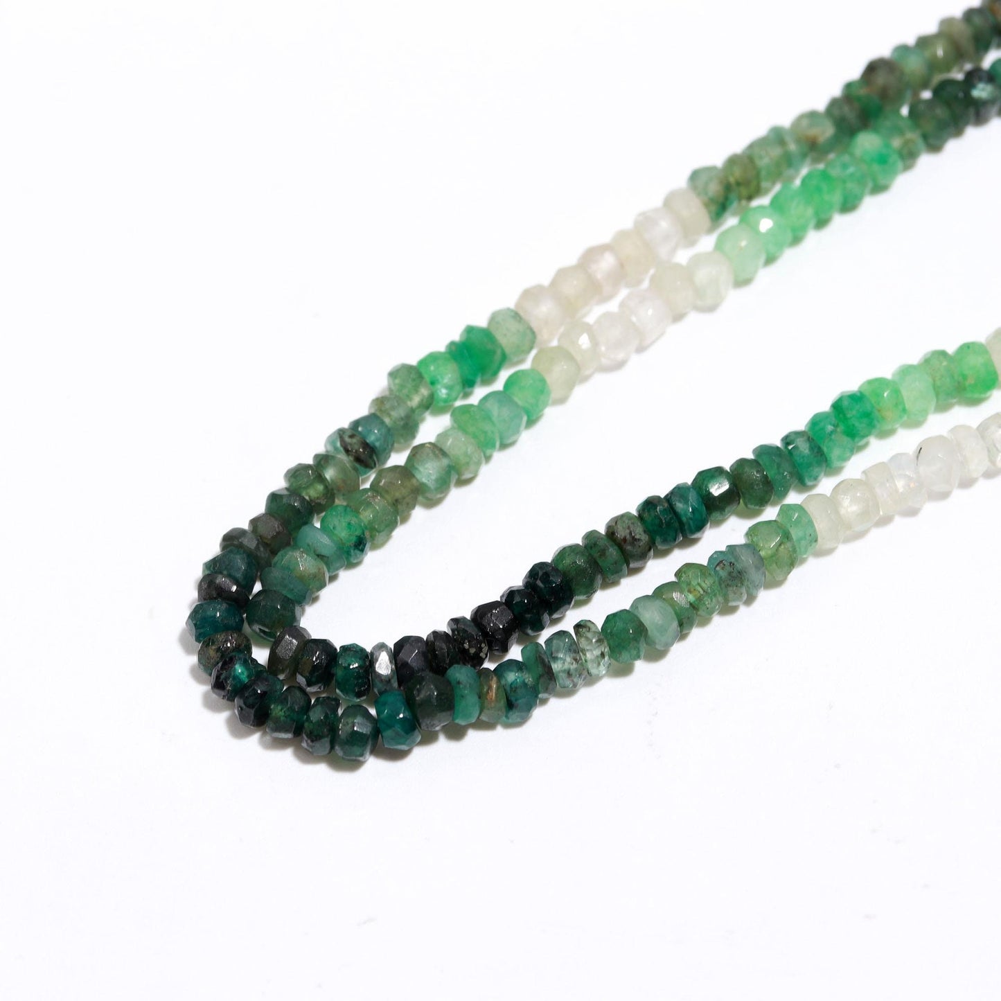 Emerald Faceted Rondelle Natural Emerald Shaded Faceted 3.5-4 MM Gemstone for Handmade Designer Jewelry Bracelet Necklace Earrings Making