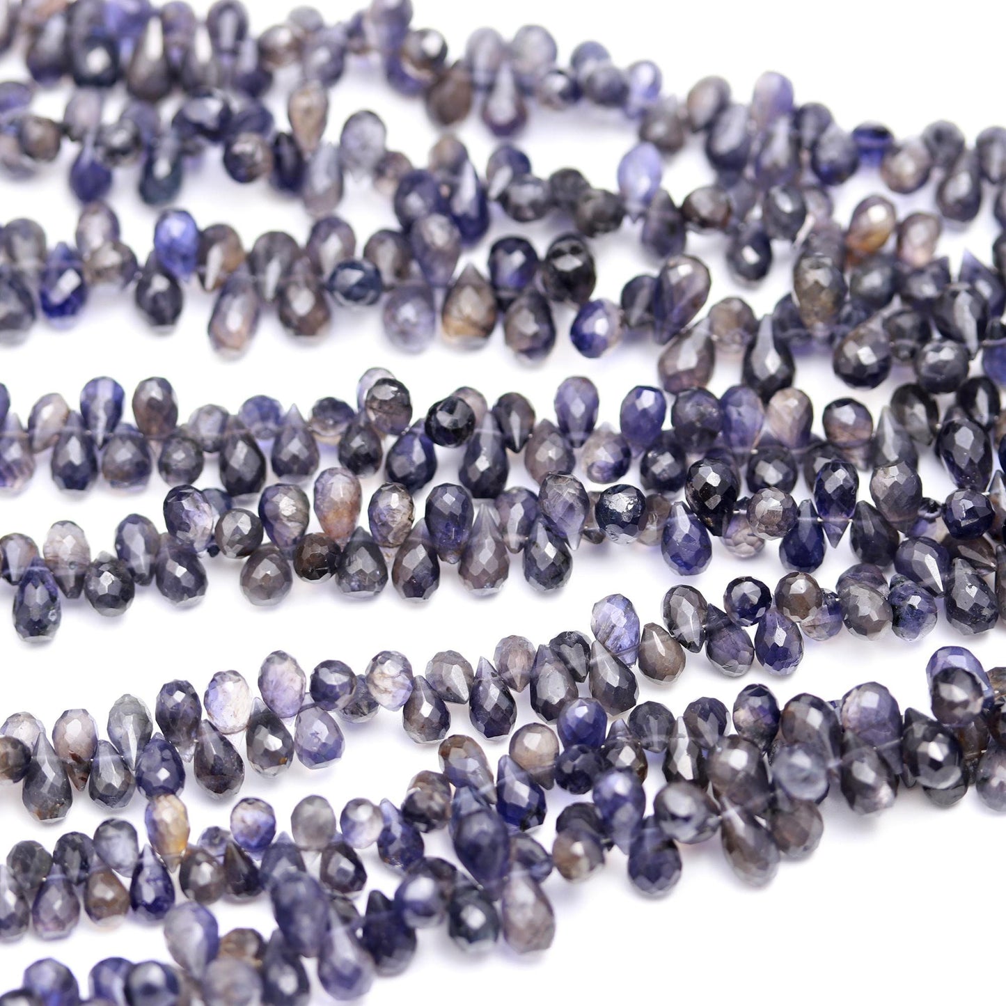 Iolite Faceted Tear Drop Beads Natural Iolite Faceted Tear Drop Iolite Briolettes for Jewelry Necklace Pendant Making Craft