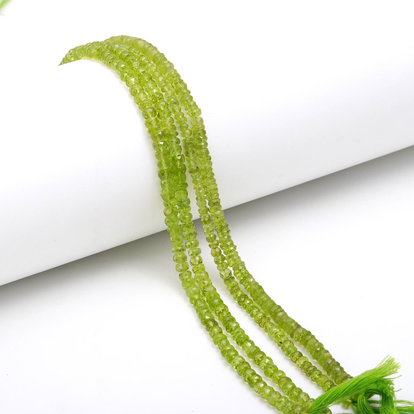 Peridot Faceted Rondelle Beads Natural Green Peridot 5-6 MM Faceted Rondelle Beads 13" Strand for Handmade Designer Jewelry Making Craft