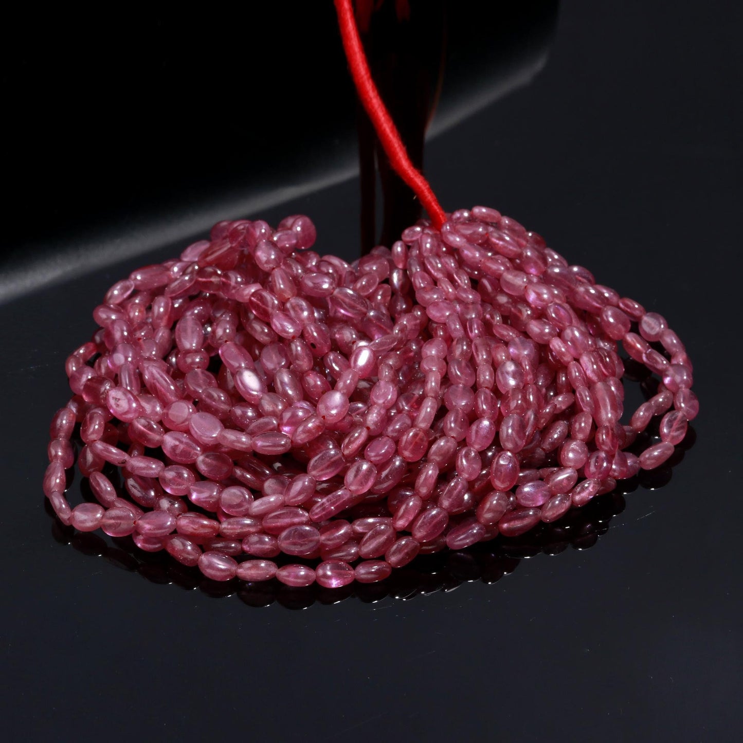 Ruby Smooth Oval Beads 6x8 - 7x10 MM Ruby Oval Smooth Beads 16" Strand Genuine Ruby Beads Plain Ruby Oval Beads for Designer Jewelry Making