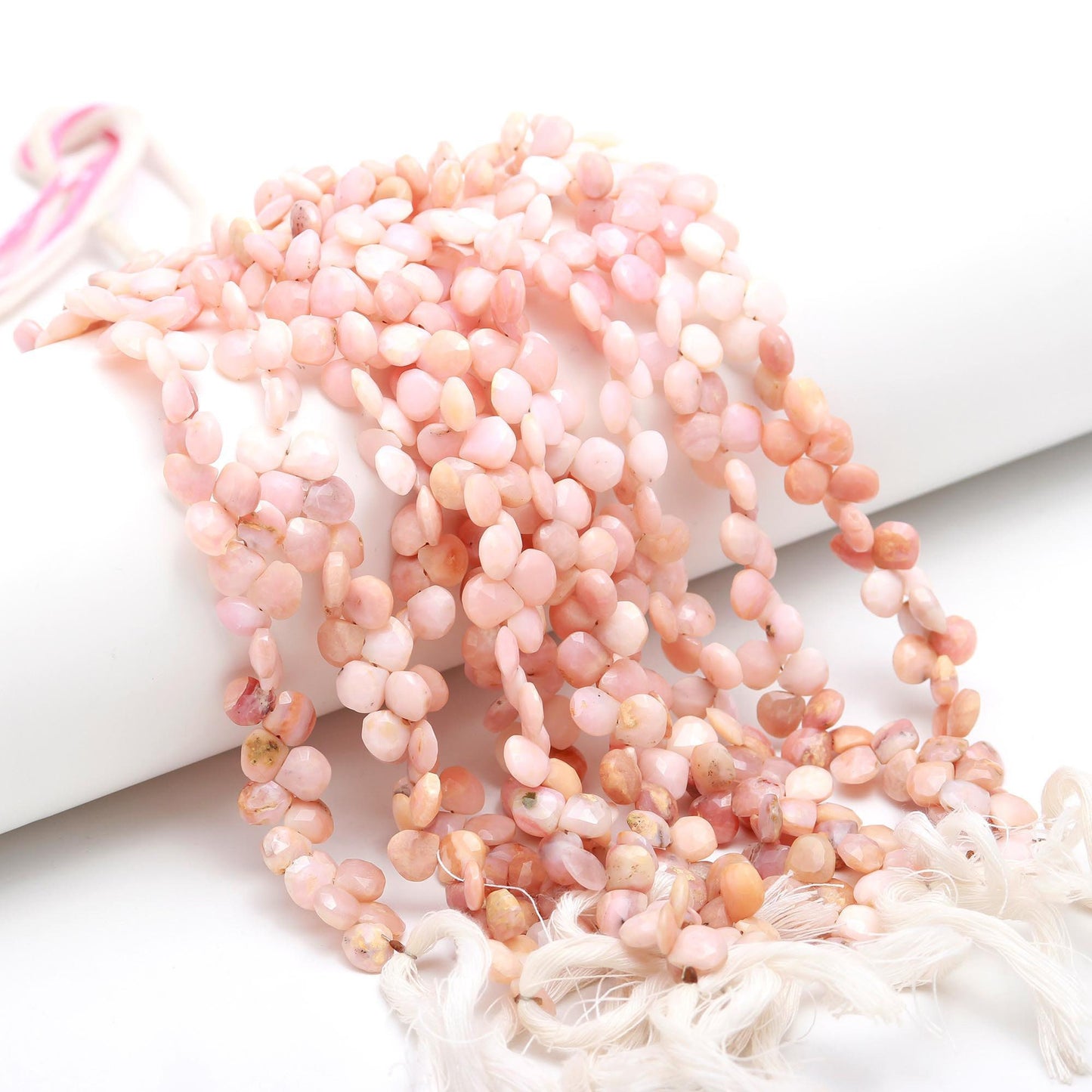 Pink Opal Faceted Heart Beads Natural Pink Opal Shaded Heart Shape Beads 6-7 MM Faceted Pink Opal for Designer Jewelry Necklace and Bracelet