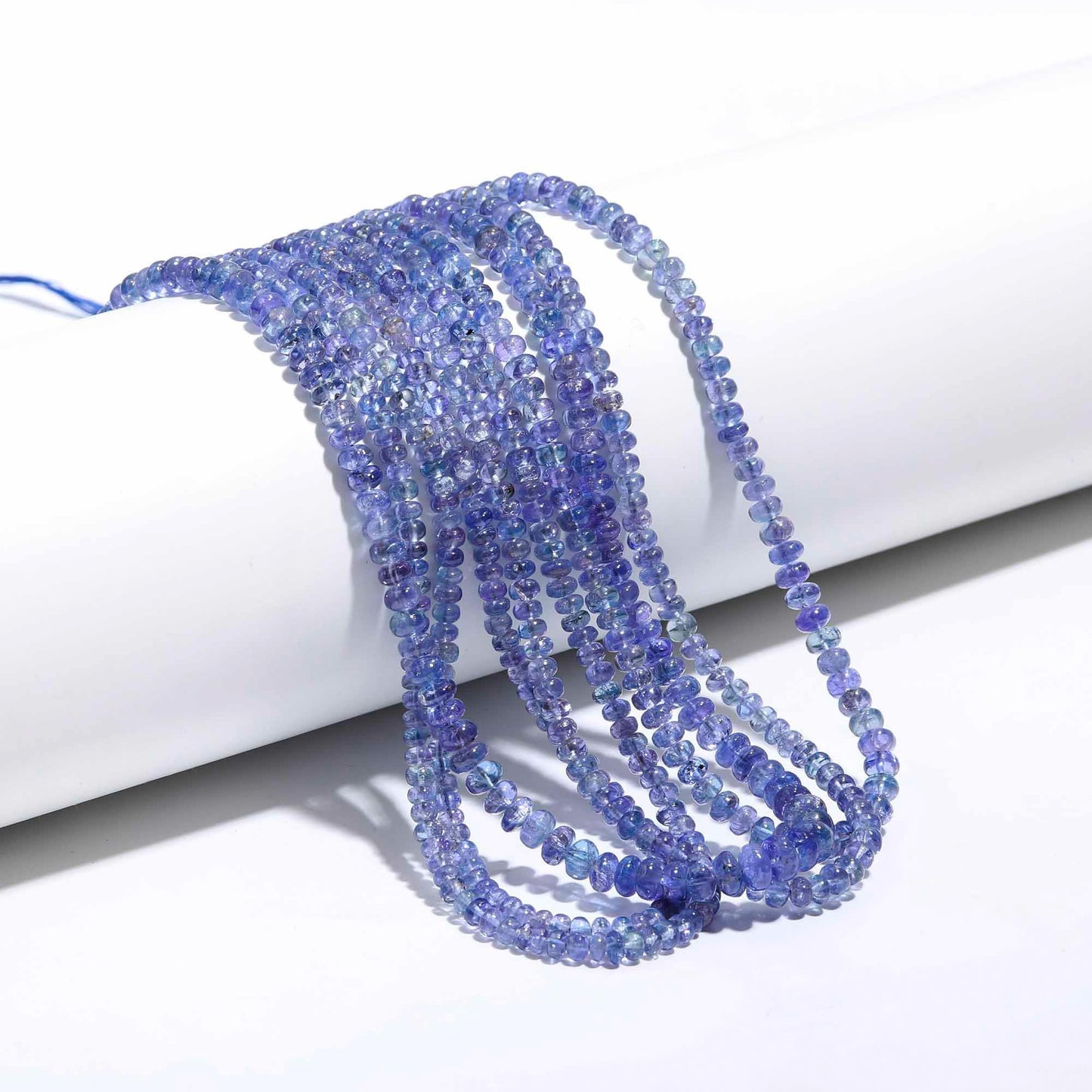 Tanzanite Smooth Rondelle Beads 4-5 MM Natural Blue Tanzanite Rondelle Beads for Handmade Designer Jewelry Making Craft & Bijoux Supplies