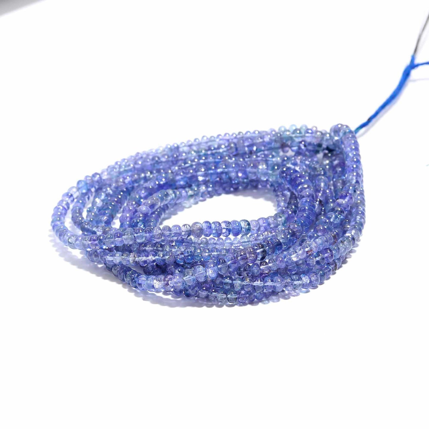 Tanzanite Smooth Rondelle Beads 4-5 MM Natural Blue Tanzanite Rondelle Beads for Handmade Designer Jewelry Making Craft & Bijoux Supplies