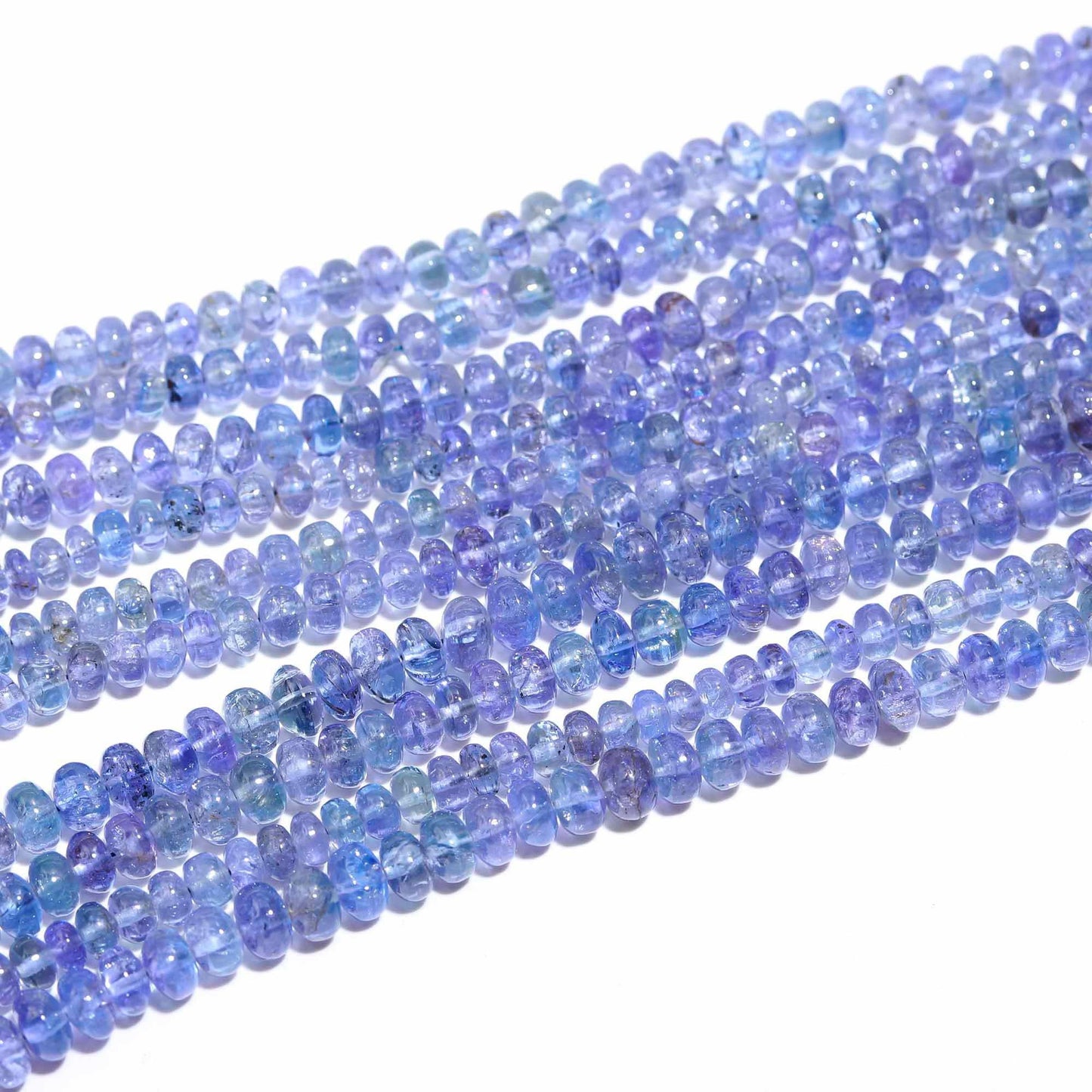 Tanzanite Smooth Rondelle Beads 4-5 MM Natural Blue Tanzanite Rondelle Beads for Handmade Designer Jewelry Making Craft & Bijoux Supplies