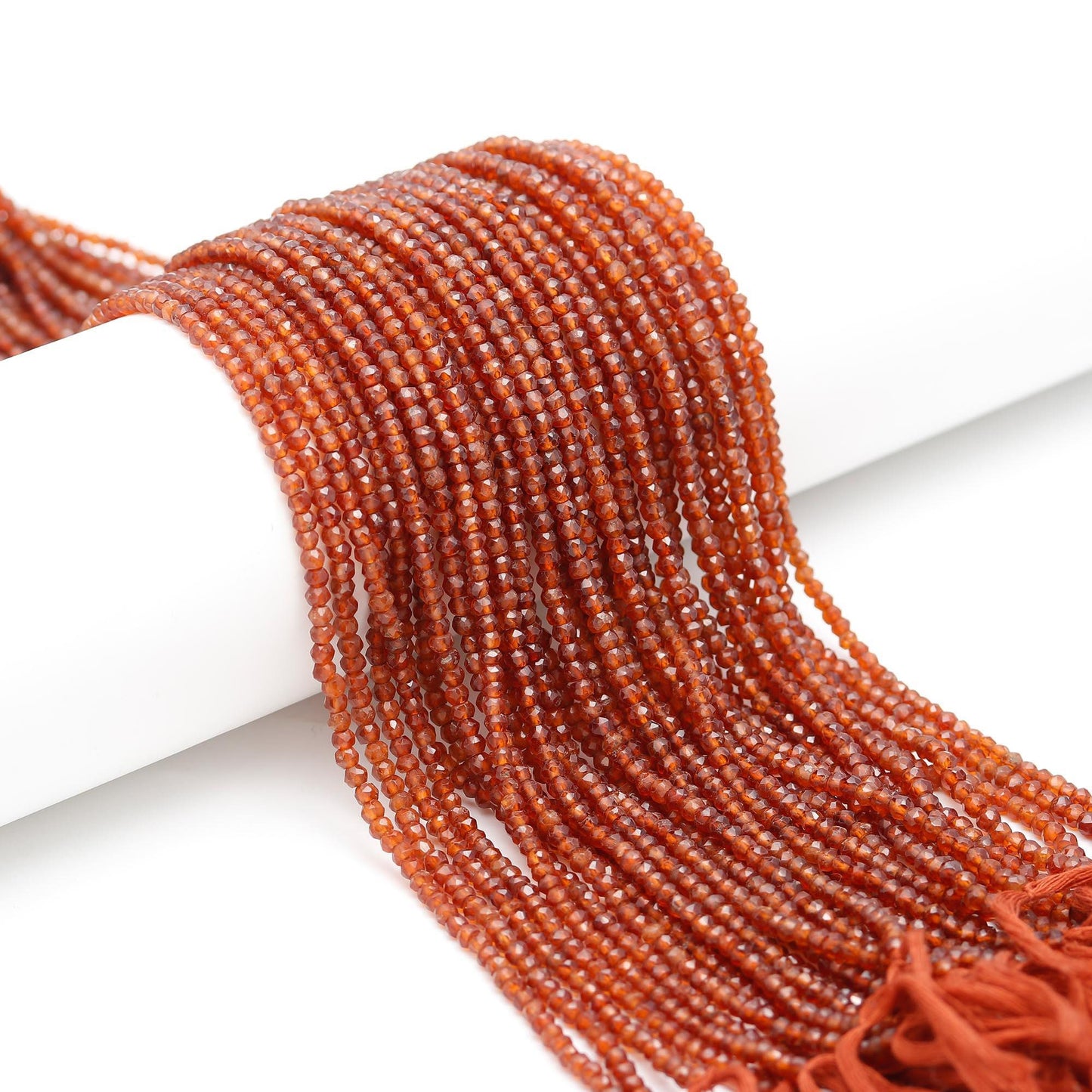 Hessonite Garnet Faceted Rondelle Beads Natural Hessonite Garnet Rondelle Beads Faceted Hessonite Garnet Beads for Designer Jewelry Making