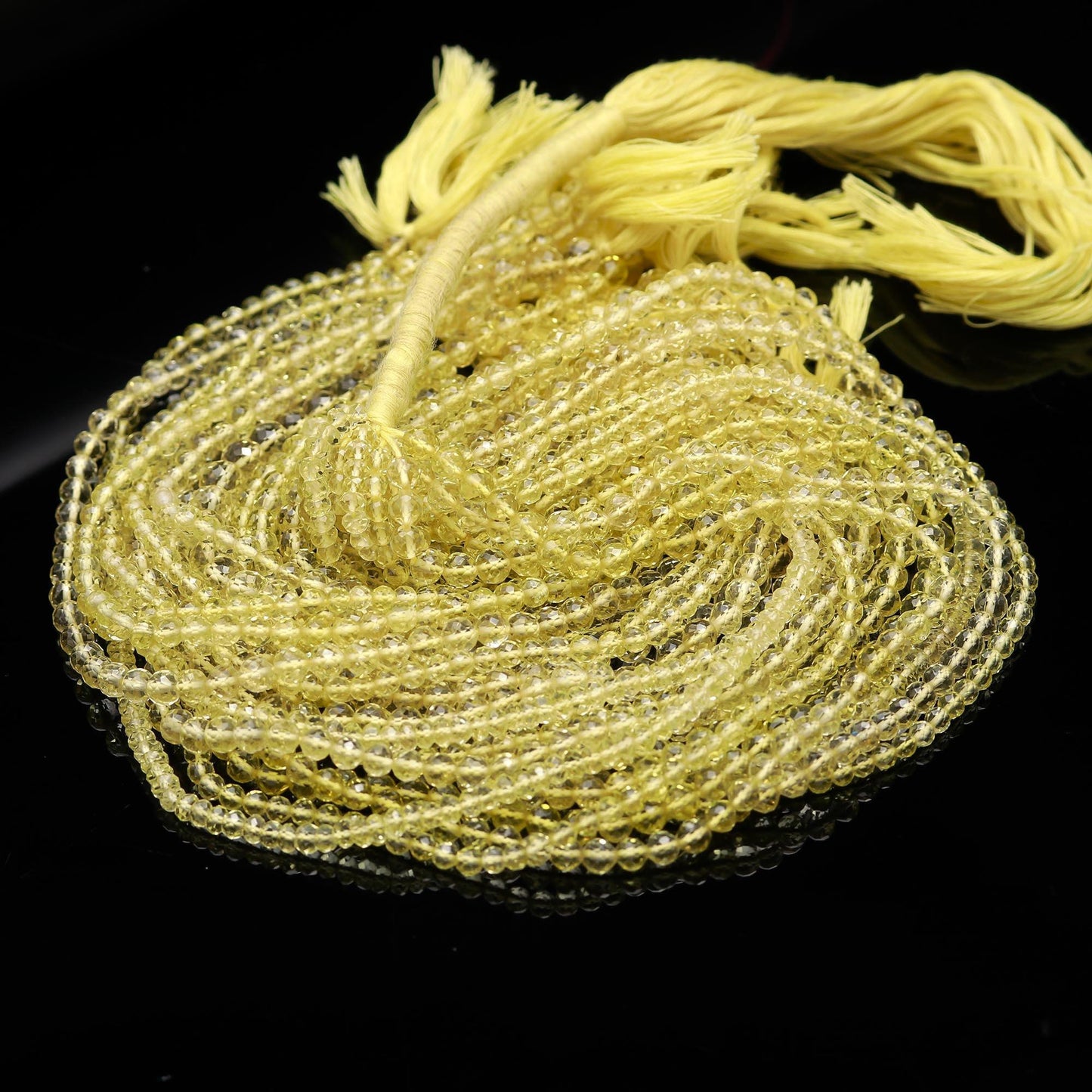 Lemon Quartz Faceted Round Beads Natural Lemon Quartz Round Beads Faceted Lemon Quartz Beads for Designer Jewelry Making Craft Necklace
