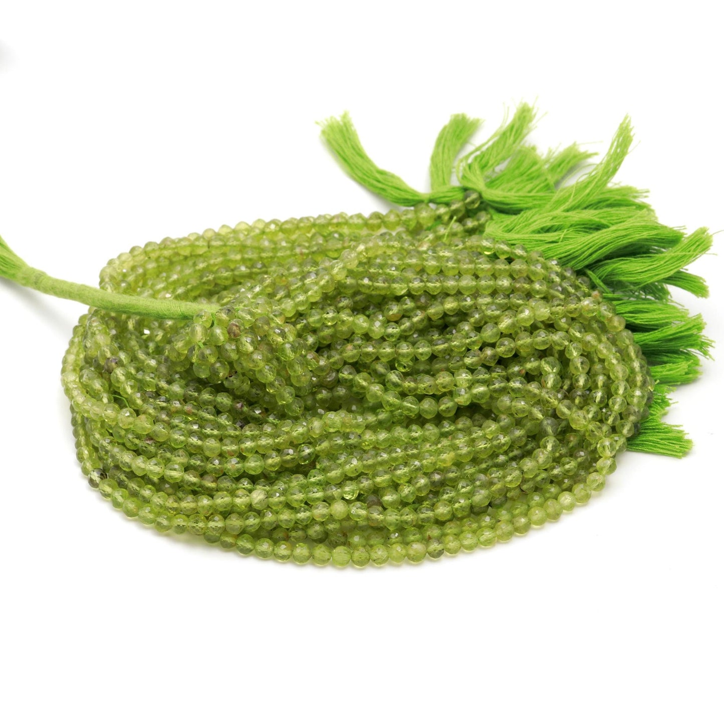 Peridot Faceted Round Beads Natural Peridot 4-4.50 MM Round Bead for Handmade Designer Jewelry Making Craft & Jewelry Supplies Art Craft