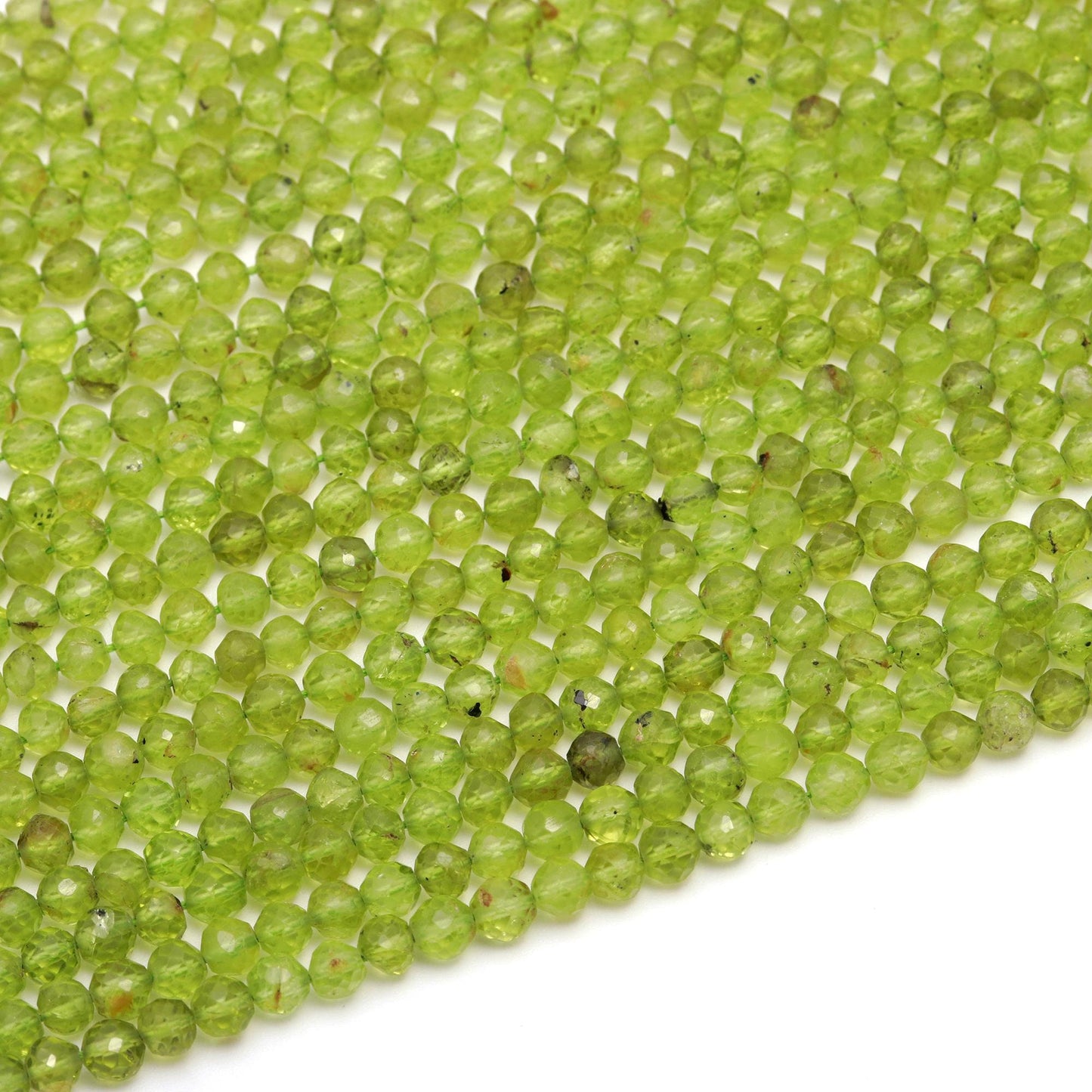 Peridot Faceted Round Beads Natural Peridot 4-4.50 MM Round Bead for Handmade Designer Jewelry Making Craft & Jewelry Supplies Art Craft