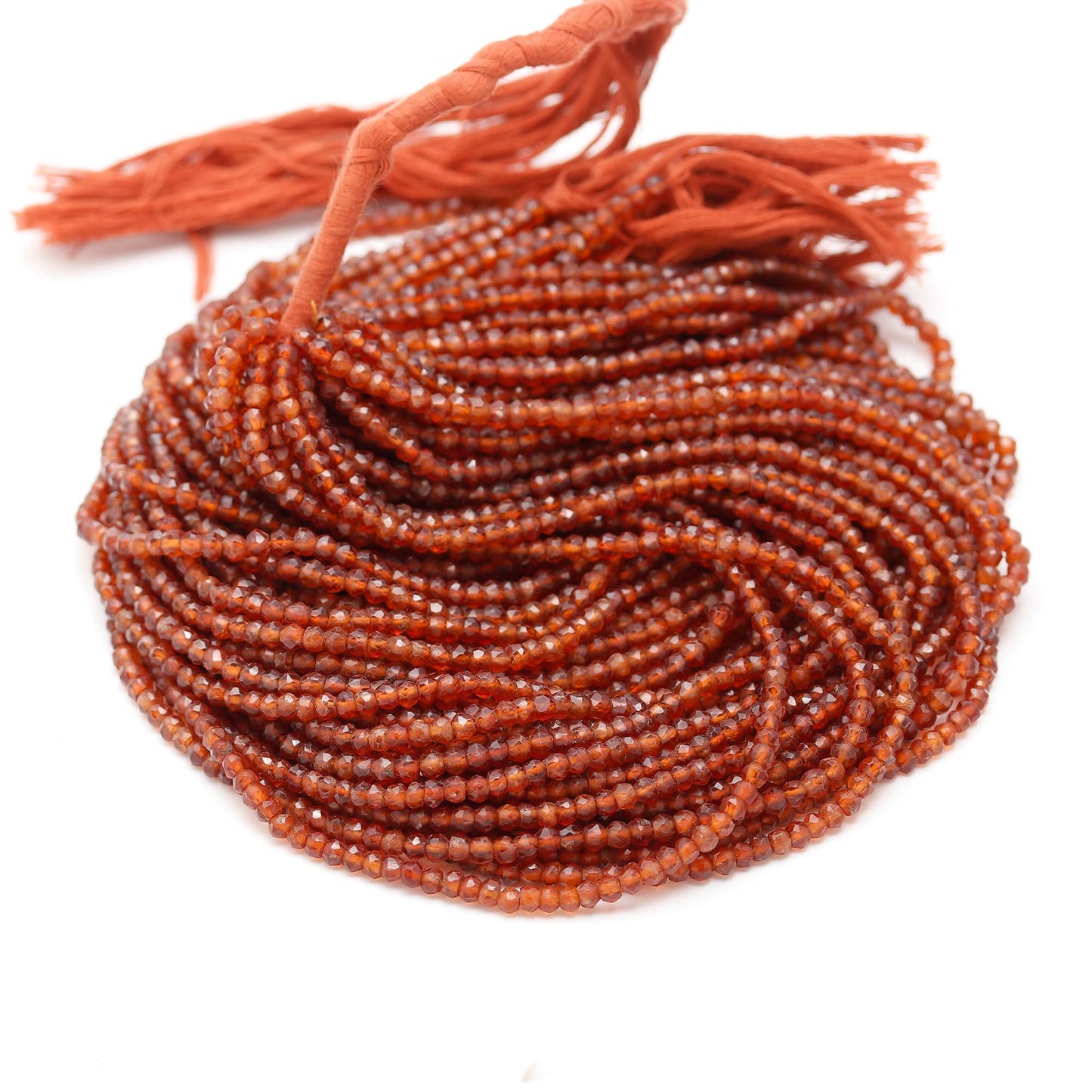 Hessonite Garnet Faceted Rondelle Beads Natural Hessonite Garnet Rondelle Beads Faceted Hessonite Garnet Beads for Designer Jewelry Making