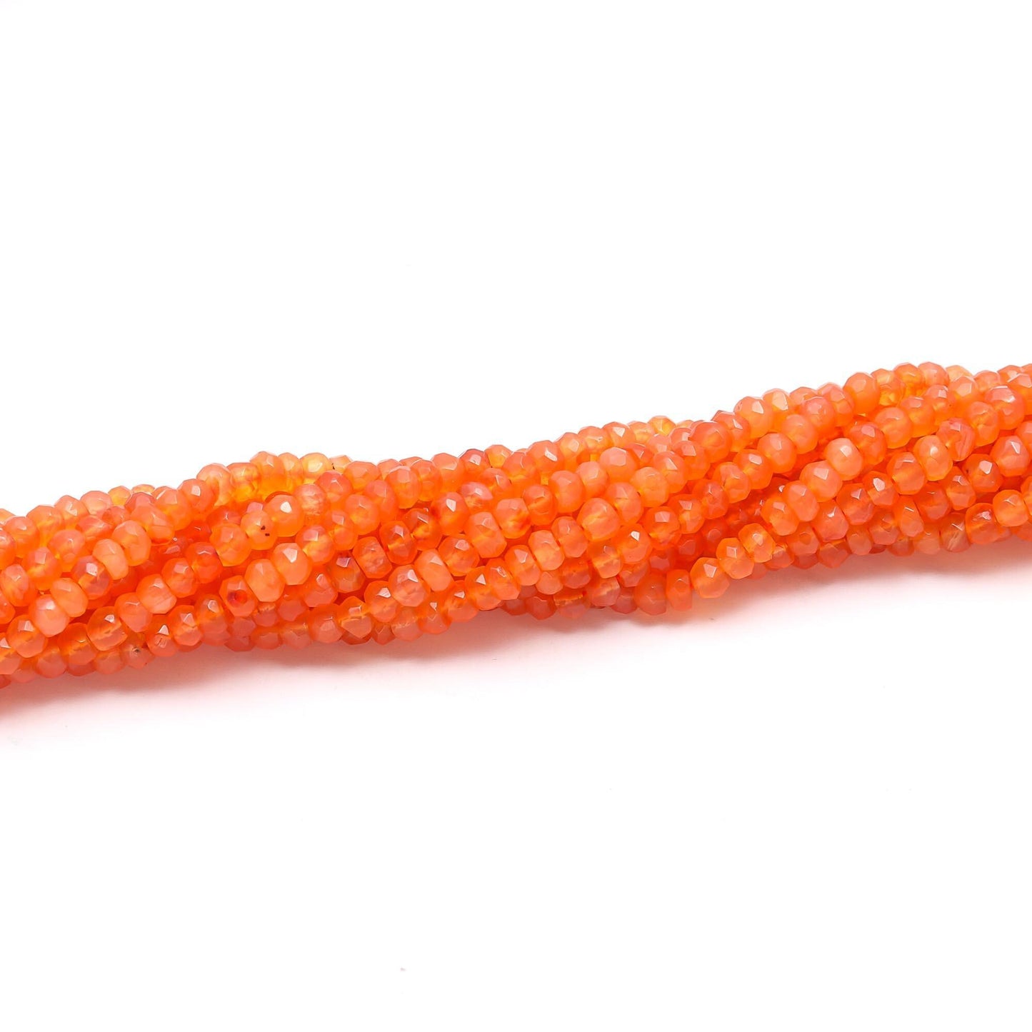 Carnelian Faceted Rondelle Beads Faceted Caroline Round Beads Carnelian Beads for Designer Jewelry Making Necklace & Bracelet