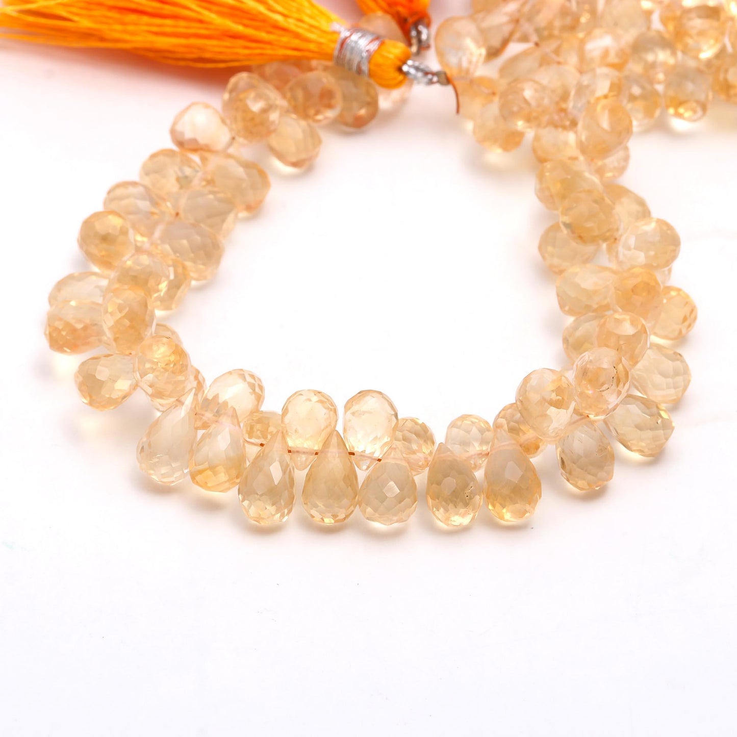 Citrine Faceted Teardrop Beads Natural 6x9 MM Tear Shape Faceted Briolettes for Designer Handmade Jewelry Necklace Pendant Earrings Making