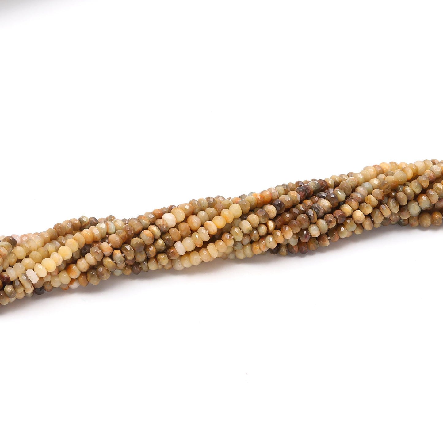 Cat's Eye Faceted Rondelle Beads 4-4.5 MM Natural Cats Eye Rondelle Beads Faceted for Handmade Designer Jewelry Necklace & Bracelet Making