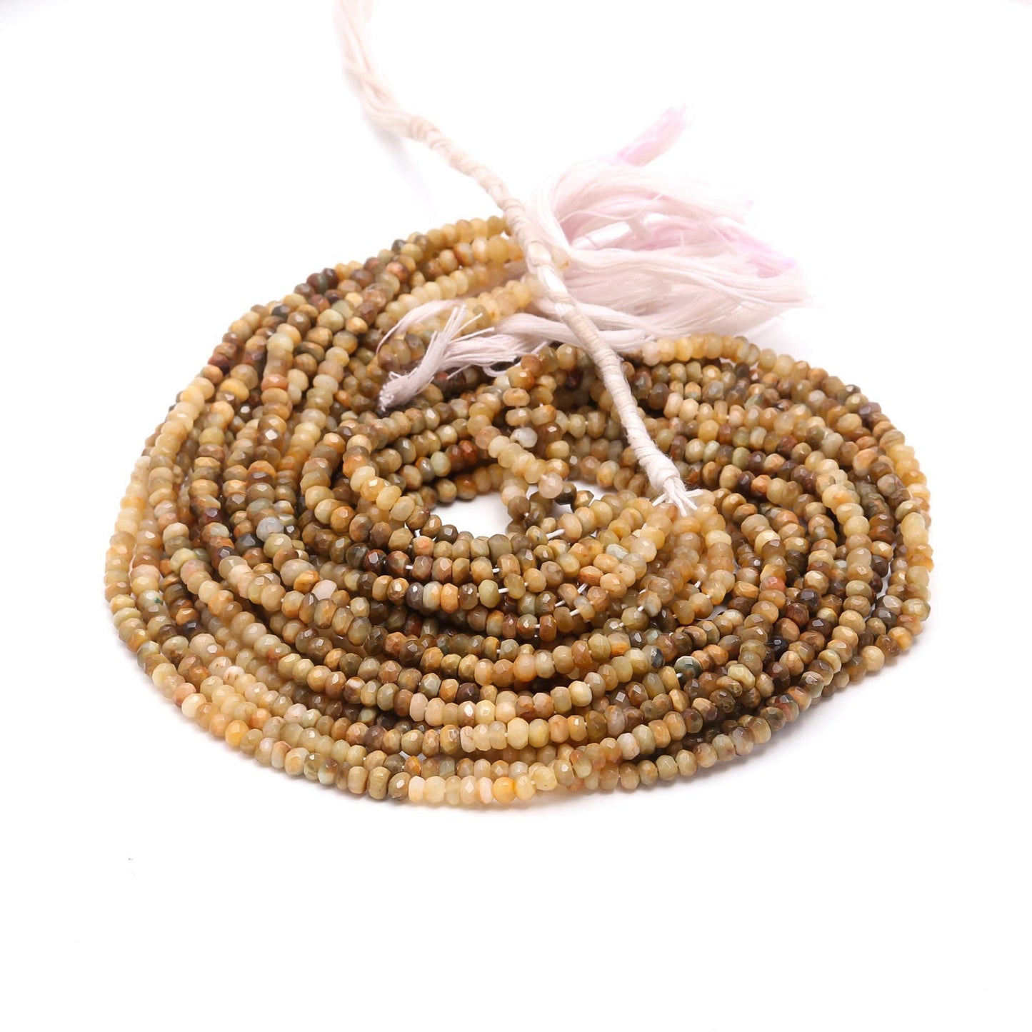 Cat's Eye Faceted Rondelle Beads 4-4.5 MM Natural Cats Eye Rondelle Beads Faceted for Handmade Designer Jewelry Necklace & Bracelet Making