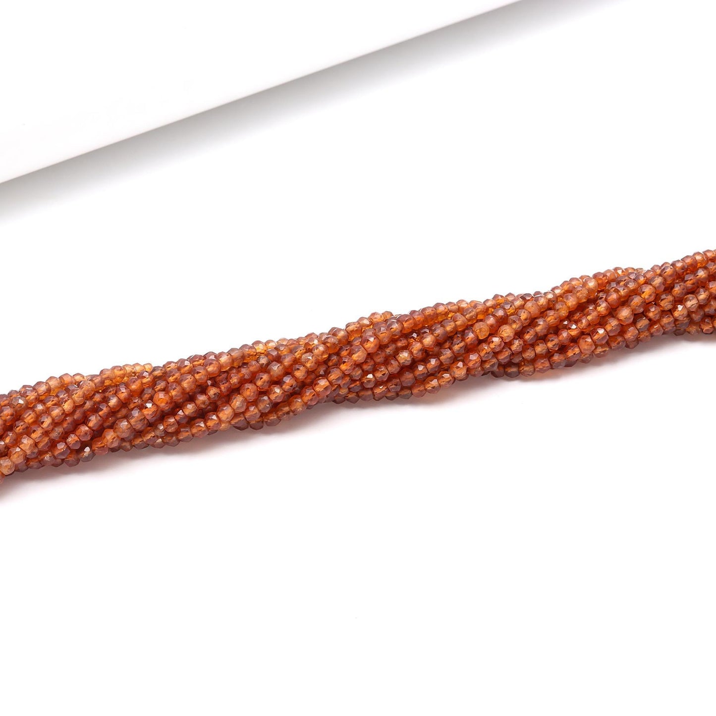 Hessonite Garnet Faceted Rondelle Beads 4-4.5 MM Hessonite Rondelle Beads Natural Faceted Hessonite Garnet Beads for Jewelry Making Craft