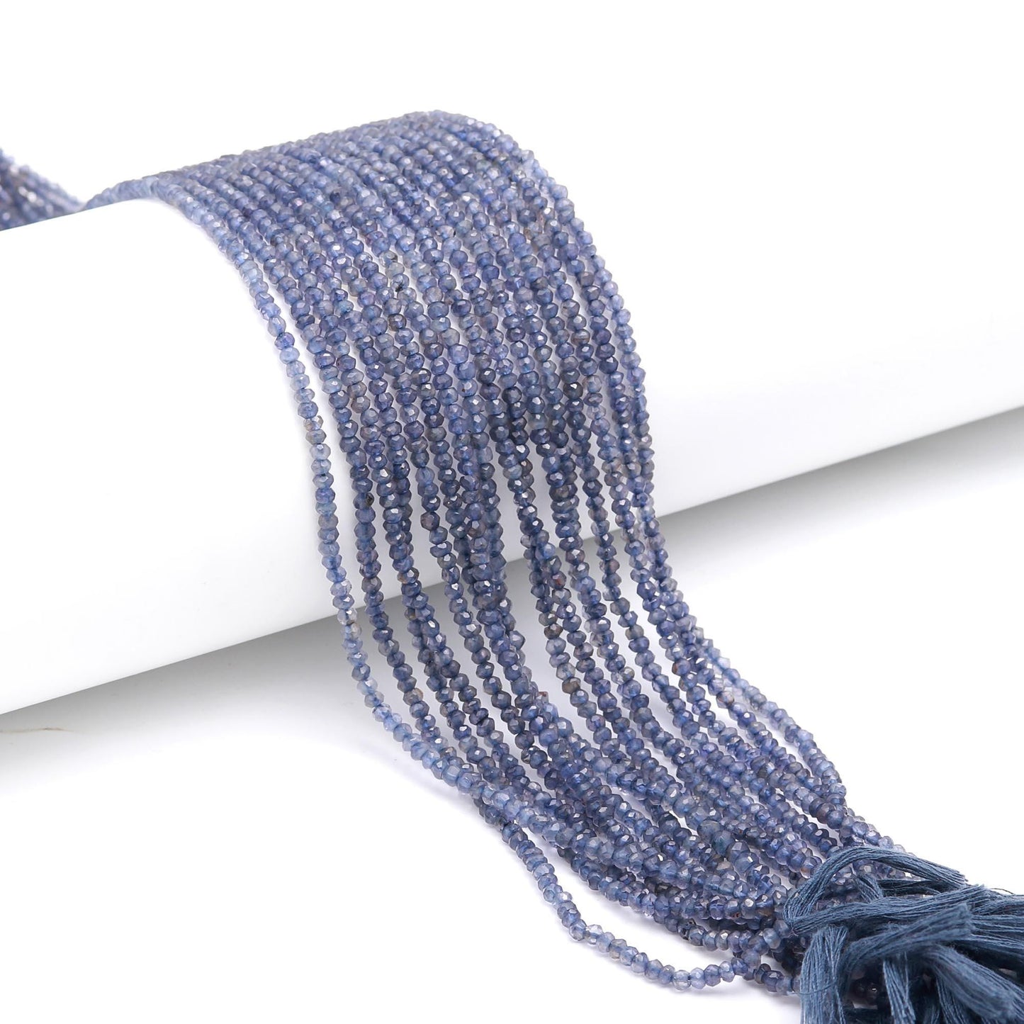 Iolite Faceted Rondelle Beads 3-3.5 MM Dark Blue Iolite Beads Faceted Iolite Rondelle Beads Natural Iolite Beads for Jewelry Making Craft