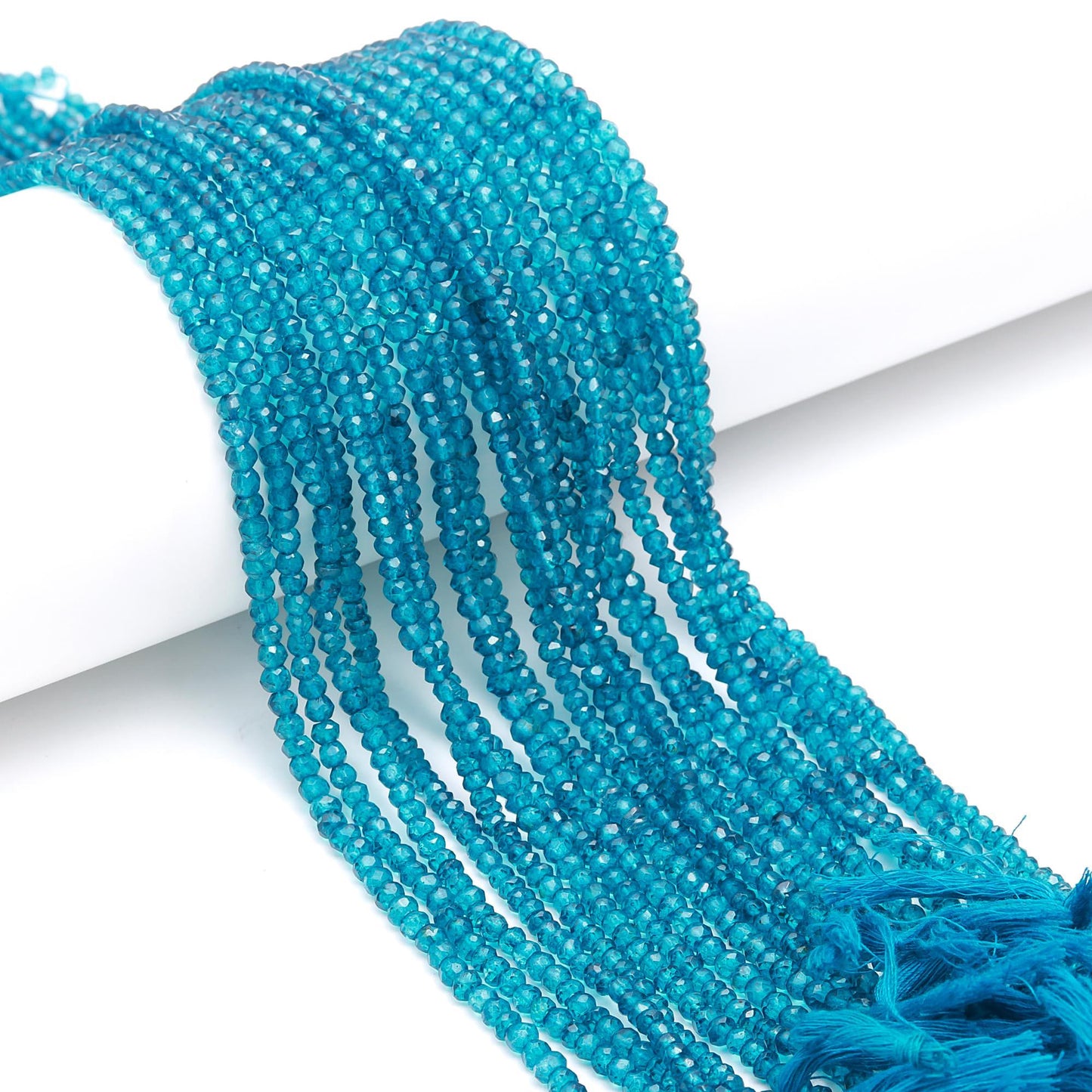 London Blue Topaz Faceted Rondelle Beads 4-4.5 MM London Blue Topaz Beads for Handmade Designer Jewelry Necklace Bracelet Making Craft & Art