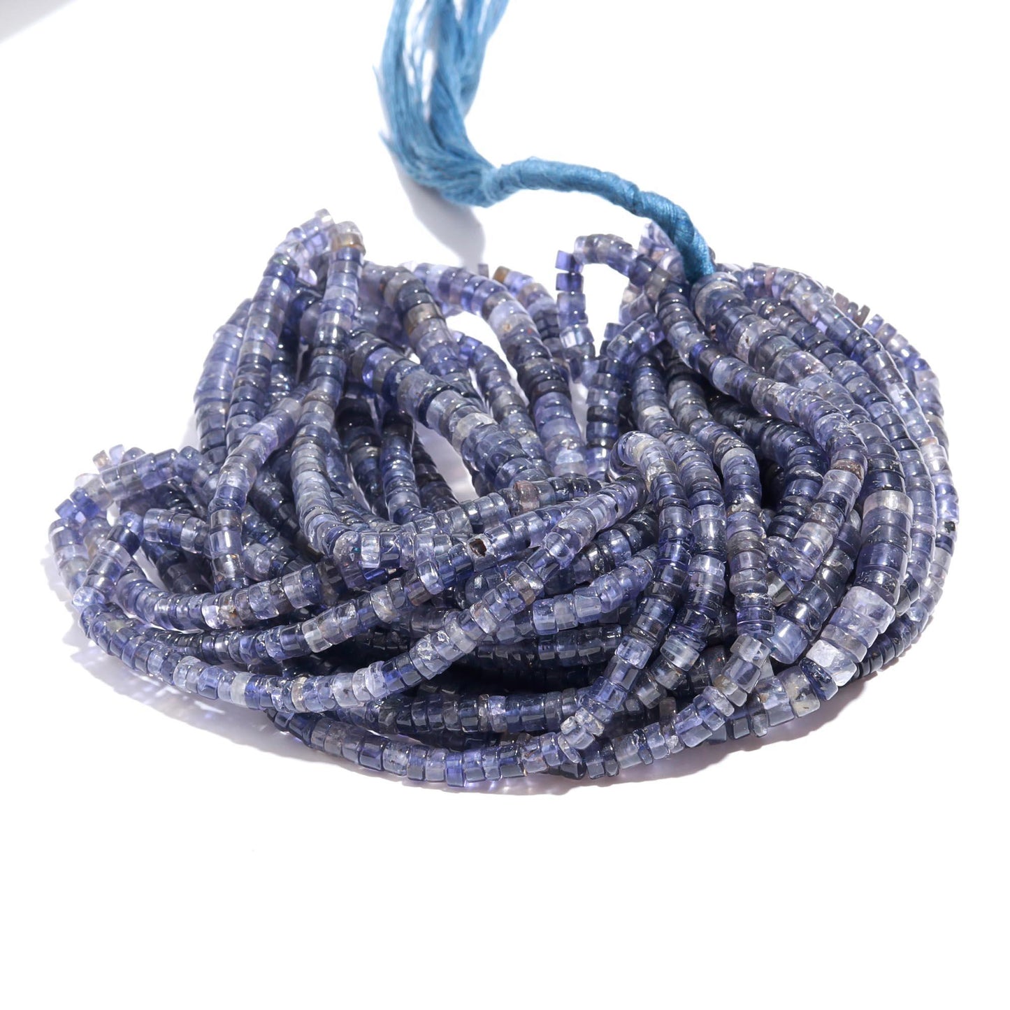 Iolite Heishi Washer Beads Excellent Quality Natural Iolite Washer Beads 16 Inch Smooth Washer Iolite Beads Natural Beads for Her Jewelry