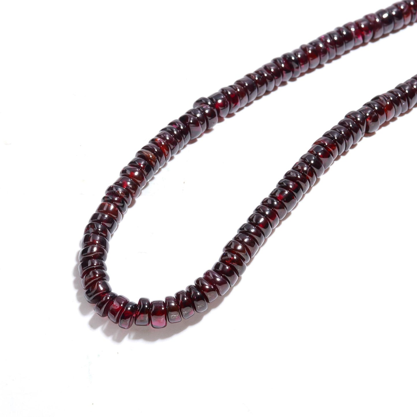 Garnet Heishi Washer Beads Natural Garnet Smooth Tyre Shape Beads Heishi Washer Garnet Beads for Jewelry Necklace & Bracelet Making Craft