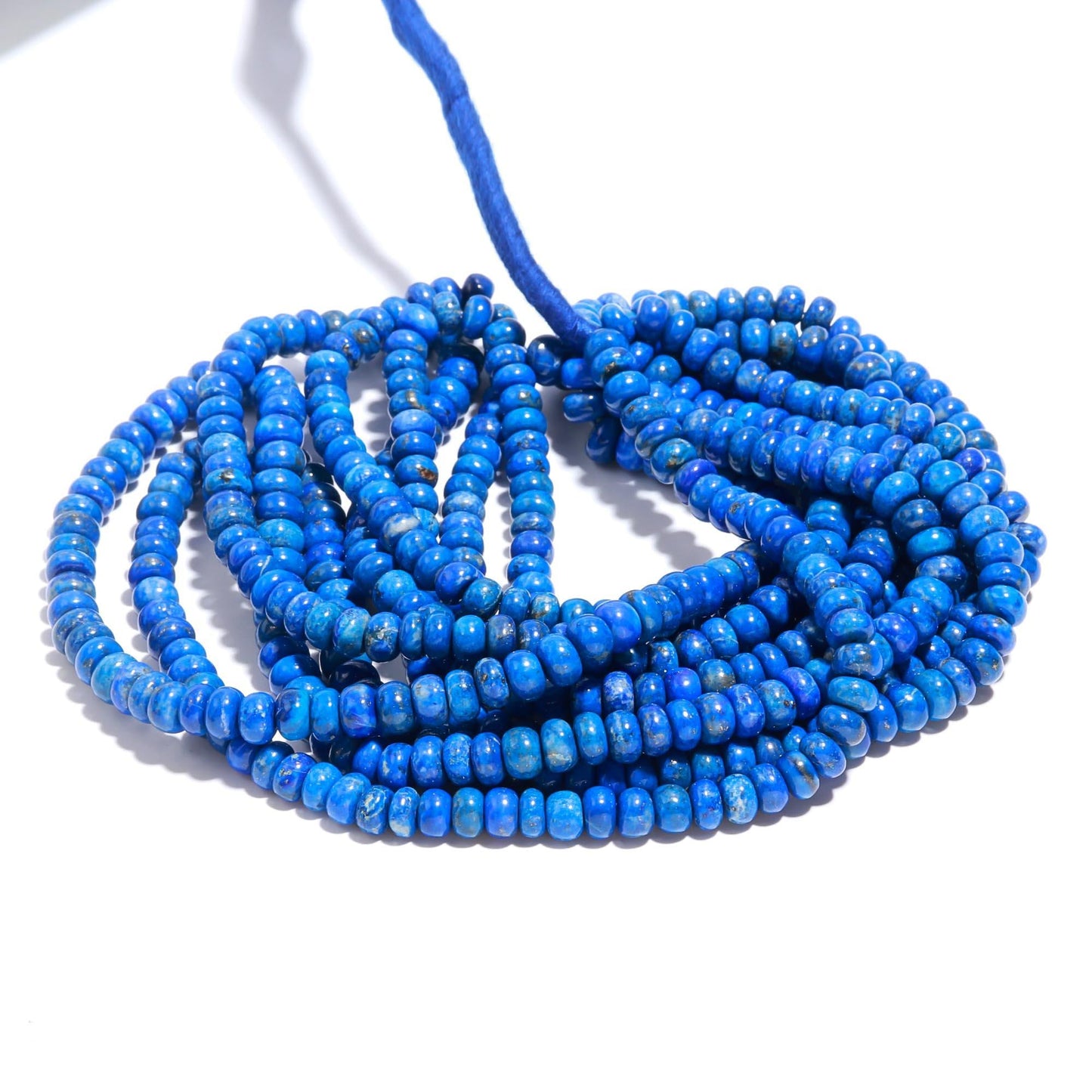 Lapis Lazuli Smooth Rondelle Beads 6-7 MM Natural Lapis Lazuli Rondelle Beads Smooth Lapis Lazuli Rondelle Beads for Jewelry Making Craft