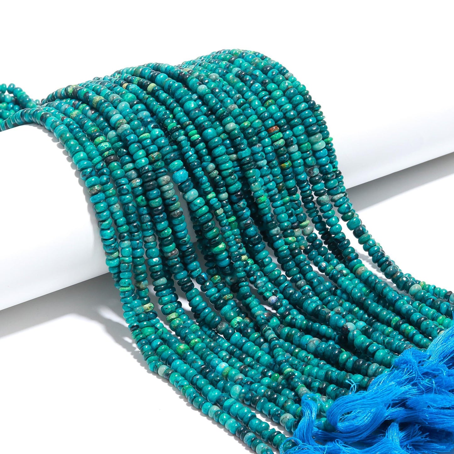 Chrysocolla Smooth Rondelle Beads Natural Chrysocolla Rondelle Beads Smooth Chrysocolla Beads for Designer Jewelry Making Craft & Reselling