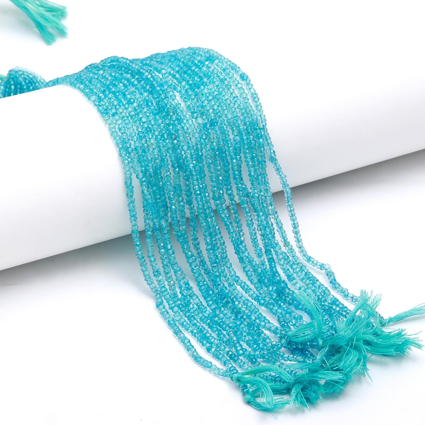 3 Strands Swiss Blue Topaz Faceted Rondelle Beads 3-3.5 MM Sky Blue Topaz Rondelle Beads Topaz for Jewelry Necklace Bracelet Making Craft