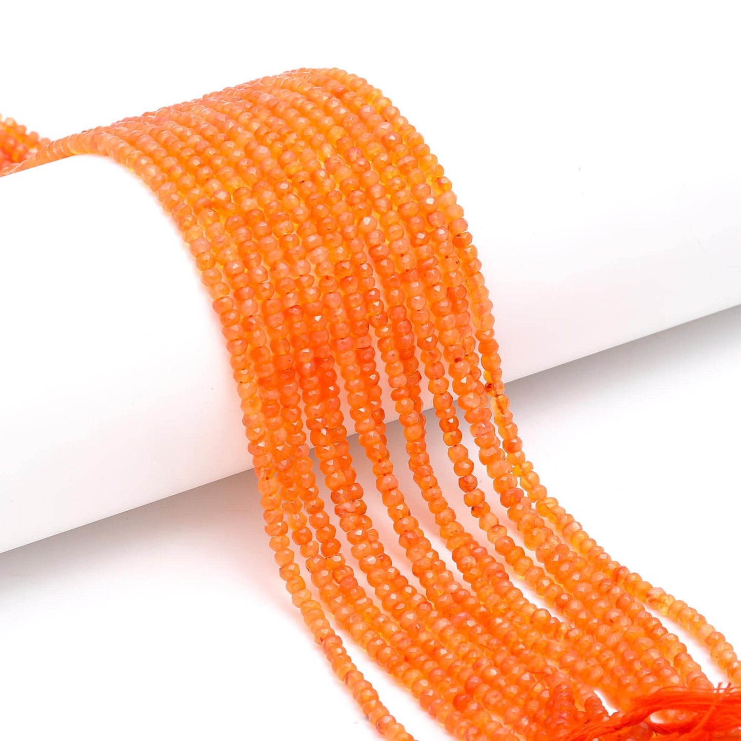 Carnelian Faceted Rondelle Beads Faceted Caroline Round Beads Carnelian Beads for Designer Jewelry Making Necklace & Bracelet