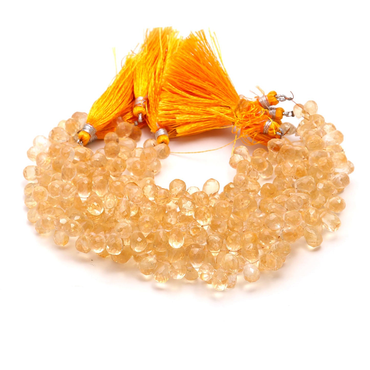 Citrine Faceted Teardrop Beads Natural 6x9 MM Tear Shape Faceted Briolettes for Designer Handmade Jewelry Necklace Pendant Earrings Making