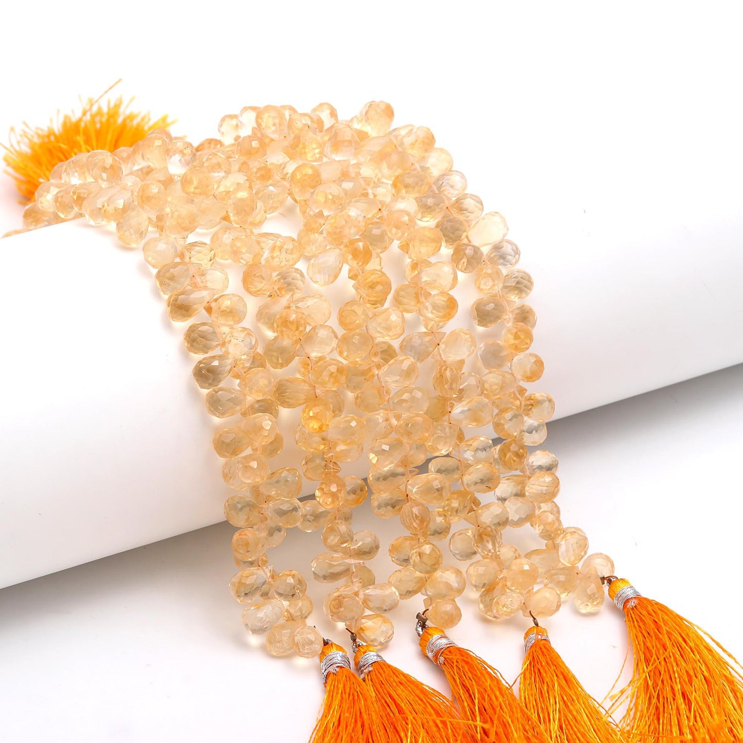 Citrine Faceted Teardrop Beads Natural 6x9 MM Tear Shape Faceted Briolettes for Designer Handmade Jewelry Necklace Pendant Earrings Making