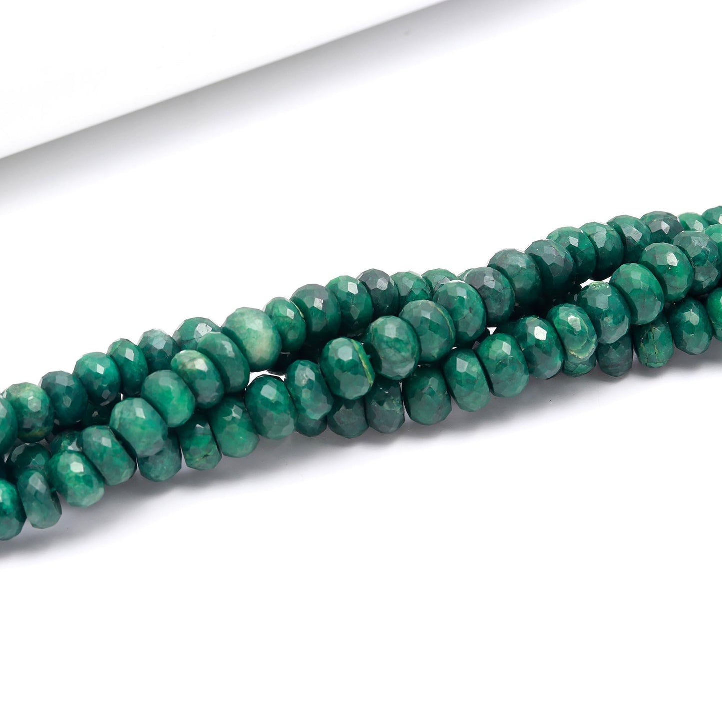 Emerald Faceted Rondelle Beads Natural Emerald Rondelle Beads Faceted Emerald Beads for Handmade Designer Jewelry Necklace Making Craft